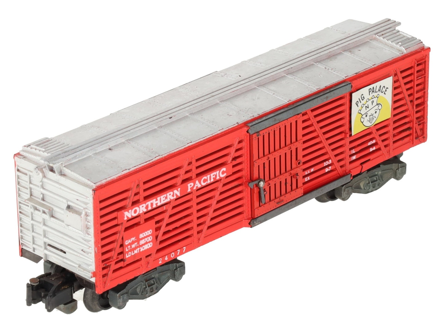 American Flyer 24077 Vintage S Northern Pacific Pig Palace Stock Car VG