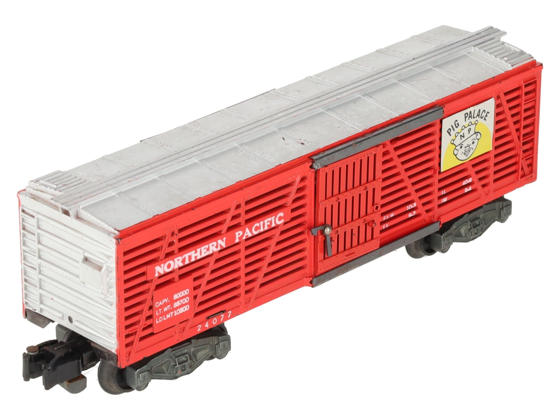 American Flyer 24077 Vintage S Northern Pacific Pig Palace Stock Car VG