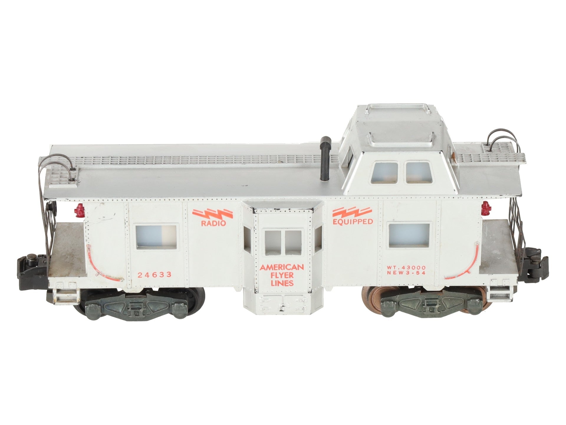 American Flyer 24633 Vintage S American Flyer Lines Bay window Caboose VG