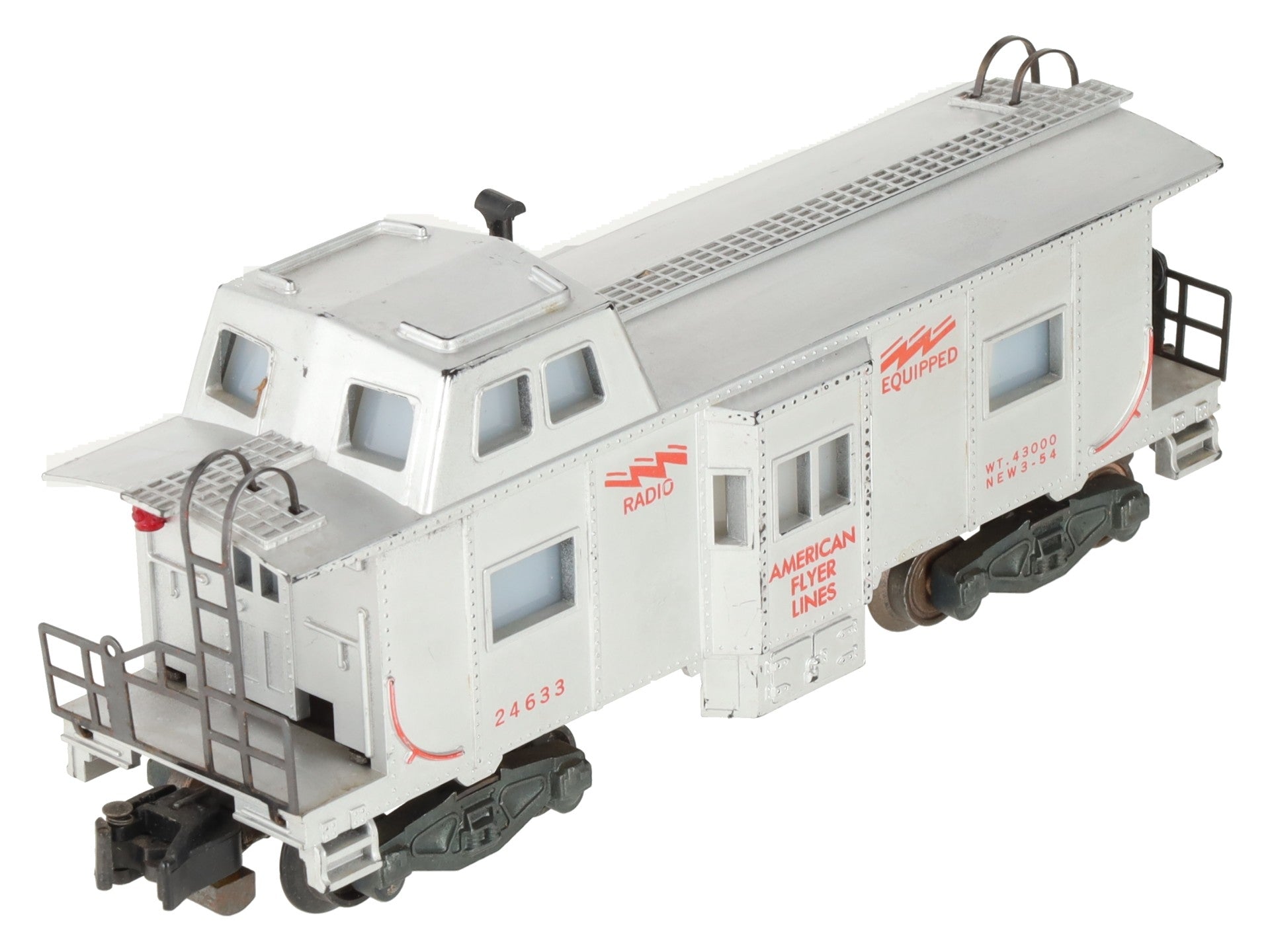 American Flyer 24633 Vintage S American Flyer Lines Bay window Caboose VG