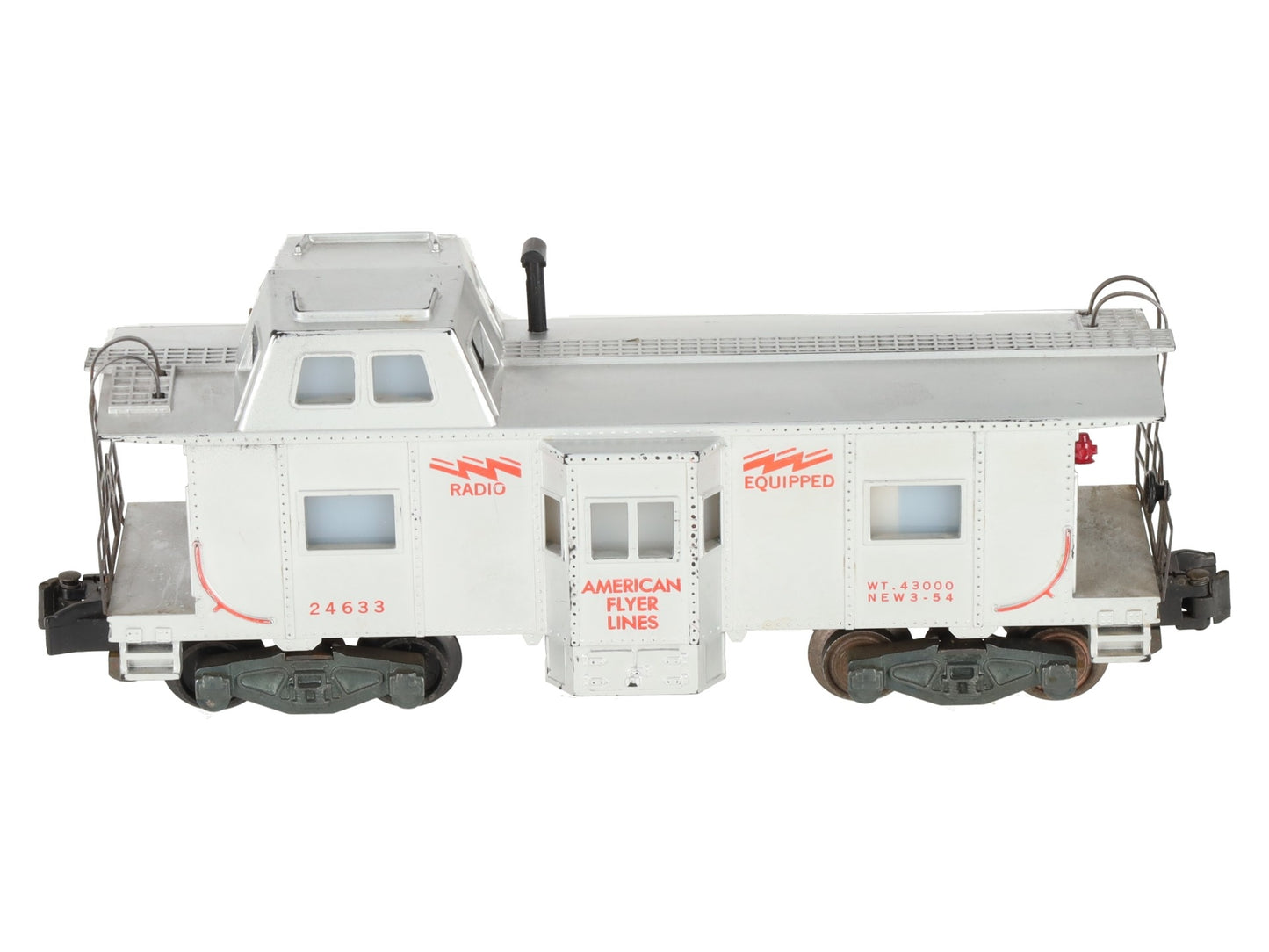 American Flyer 24633 Vintage S American Flyer Lines Bay window Caboose VG