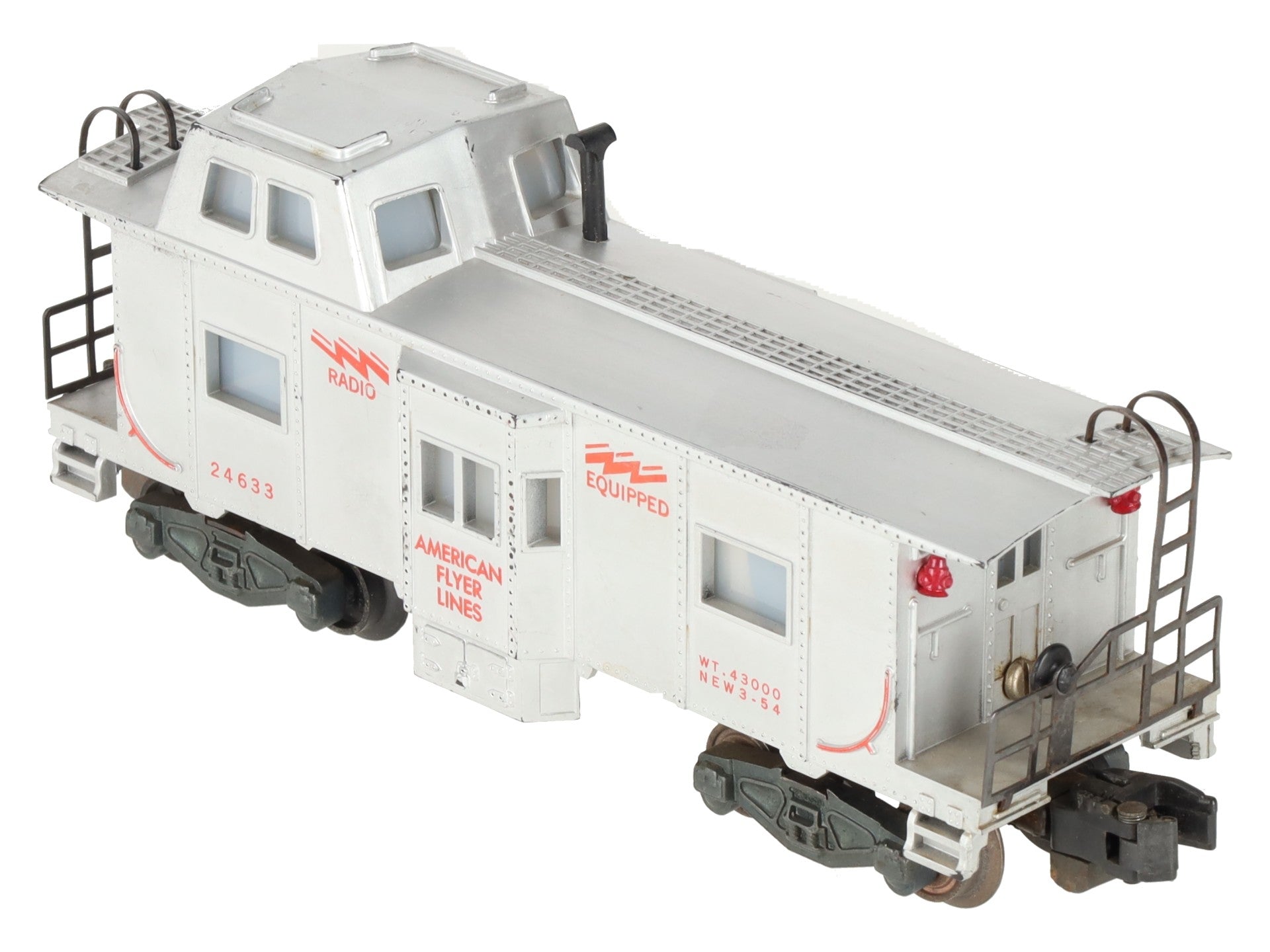 American Flyer 24633 Vintage S American Flyer Lines Bay window Caboose VG