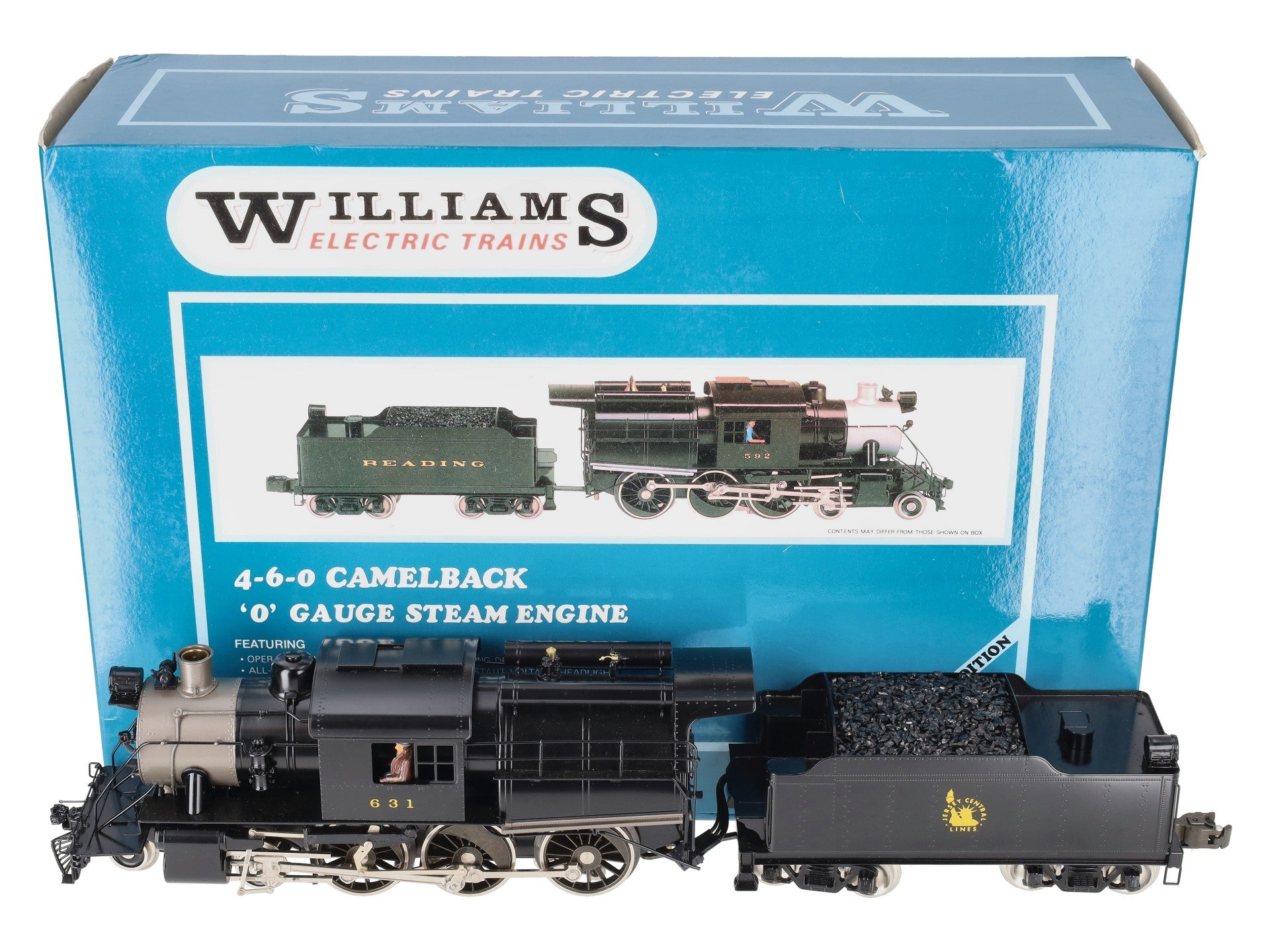Williams 5015 O Gauge BRASS CNJ Camelback 4-6-0 Steam Locomotive & Tender #631 LN/Box