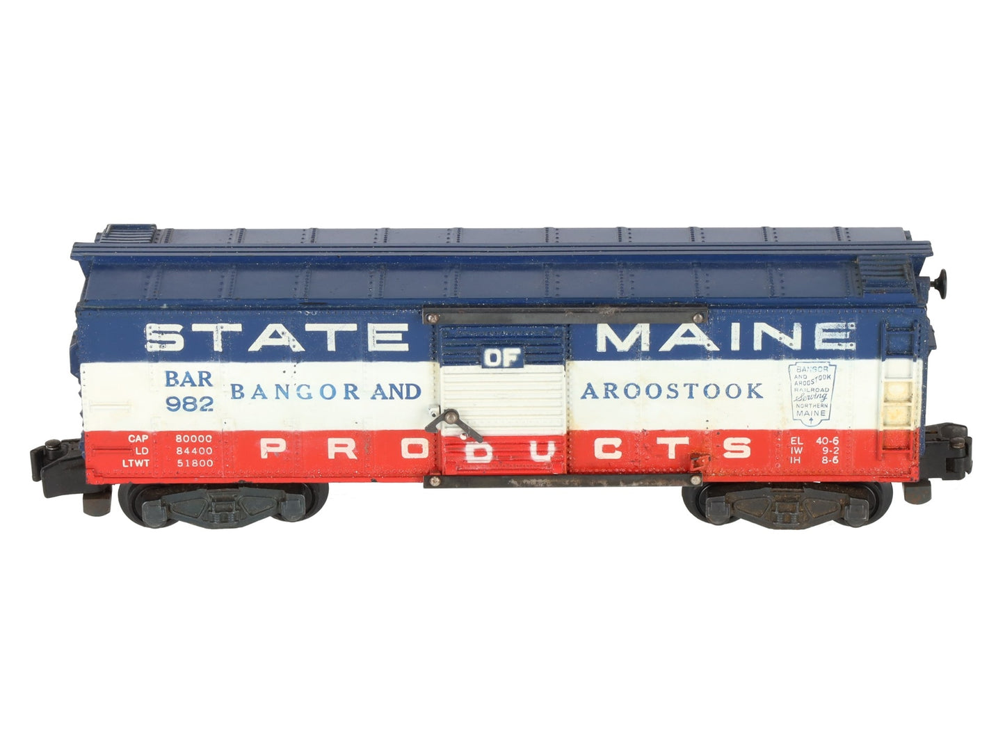 American Flyer 982 Vintage S State of Maine Boxcar VG