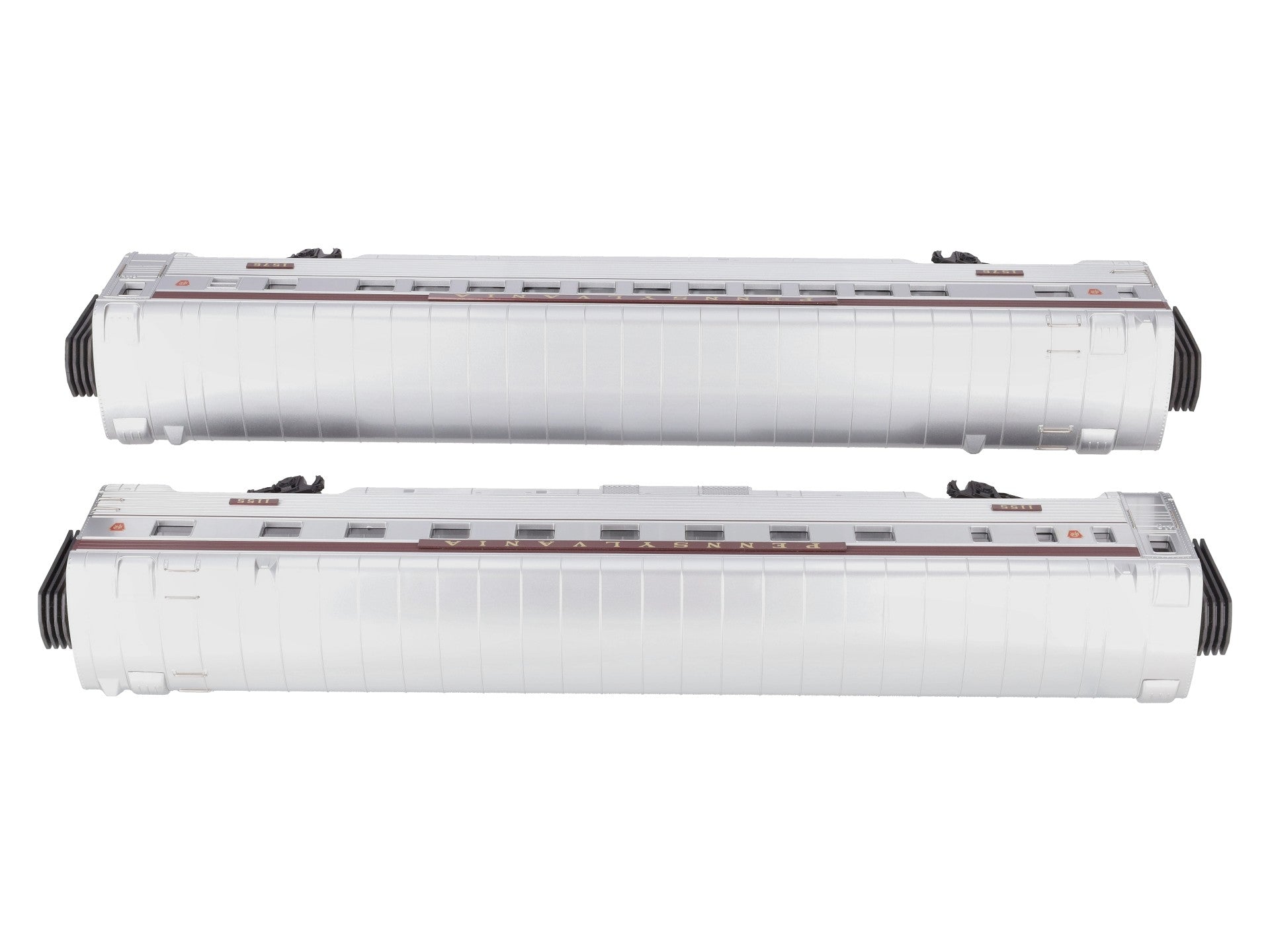 MTH 20-6630 O PRR 70' Streamlined Sleeper/Diner Passenger Car Set (Set of 2) EX/Box