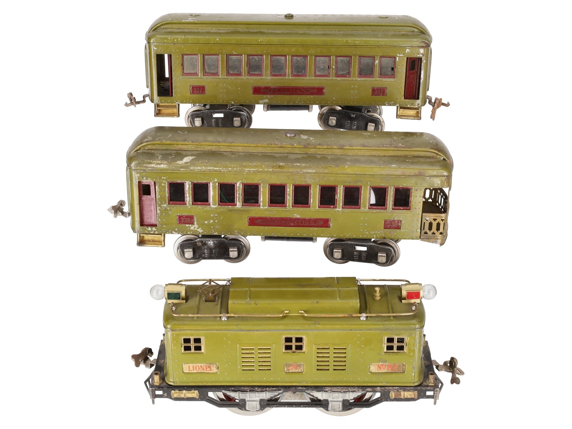 Lionel 347 Vintage Standard Gauge Electric Set: 8, 337, 338 VG