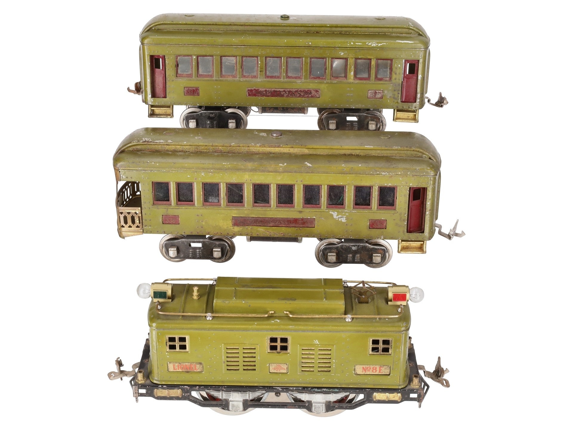 Lionel 347 Vintage Standard Gauge Electric Set: 8, 337, 338 VG