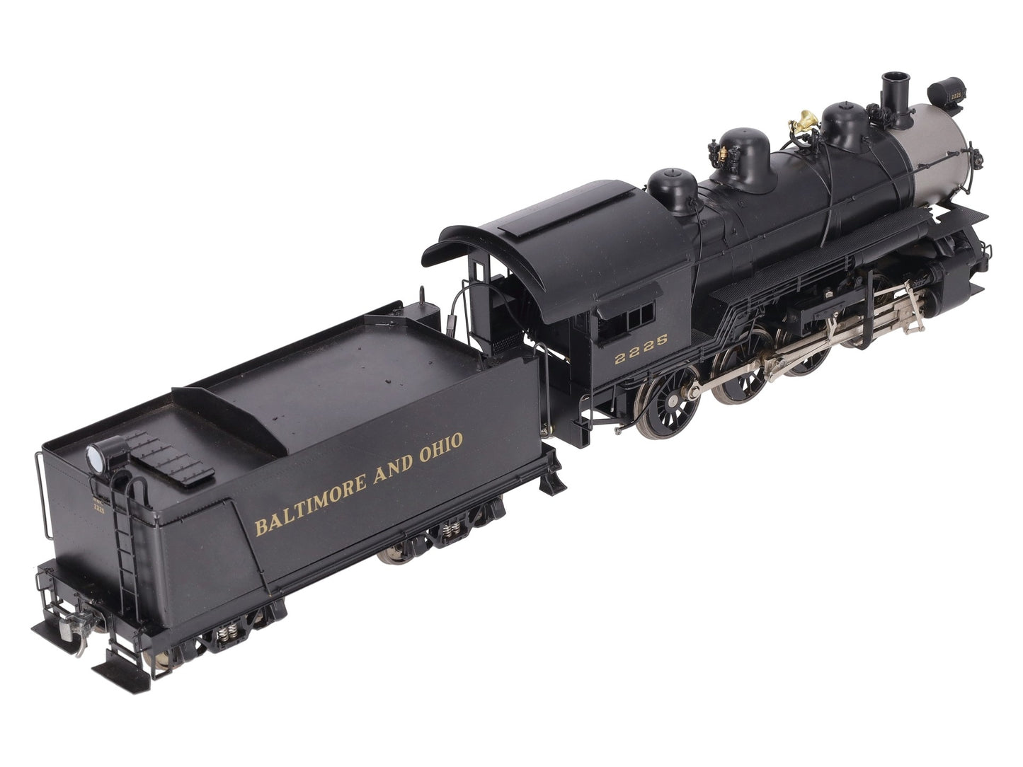 Sunset Models 2225 O BRASS B&O 0-8-0 Steam Locomotive & Tender- 2 Rail EX/Box