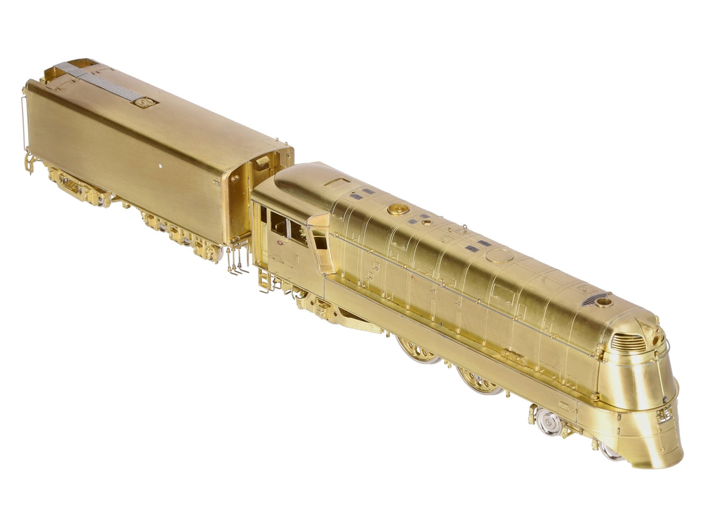 Overland 1462 HO BRASS Milwaukee Rd. 4-4-2 Steam Locomotive & Tender -Unpainted EX/Box
