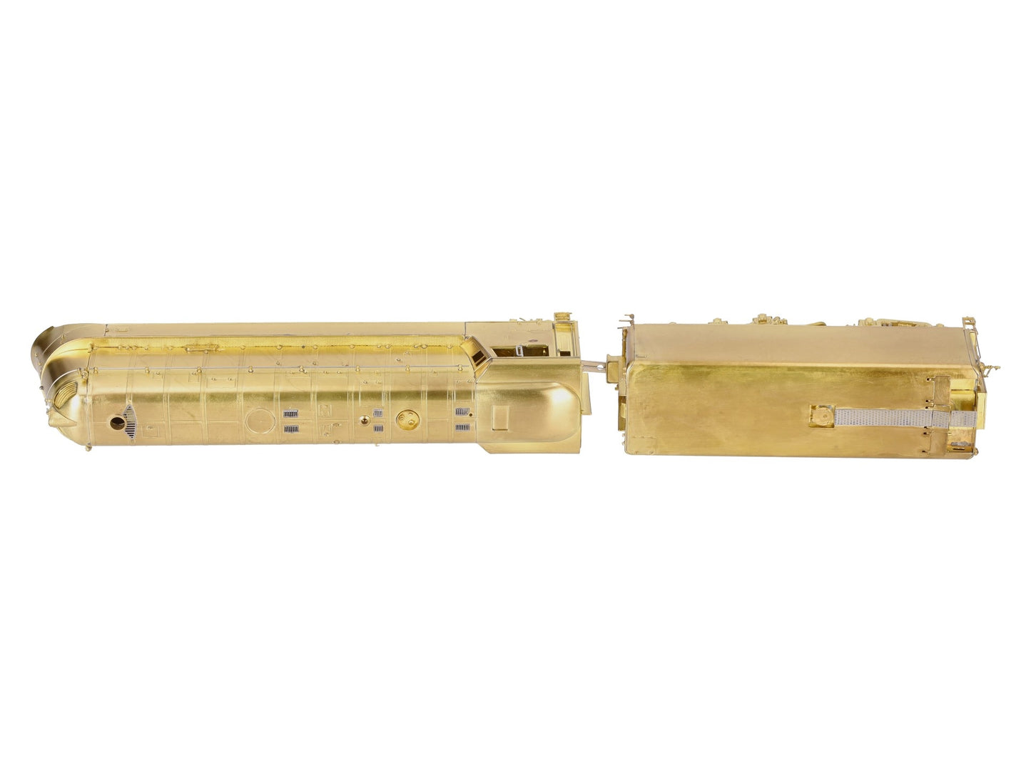 Overland 1462 HO BRASS Milwaukee Rd. 4-4-2 Steam Locomotive & Tender -Unpainted EX/Box