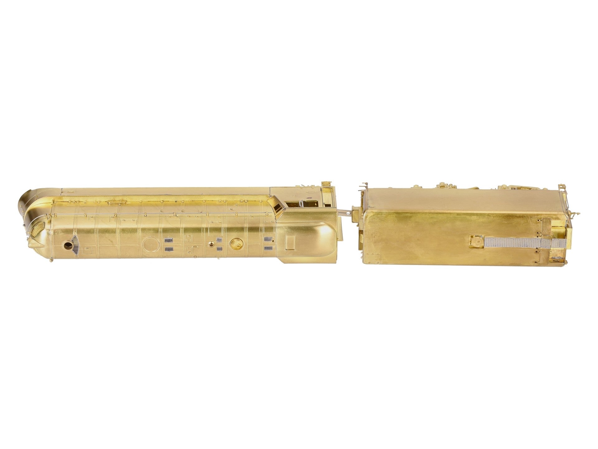 Overland 1462 HO BRASS Milwaukee Rd. 4-4-2 Steam Locomotive & Tender -Unpainted EX/Box
