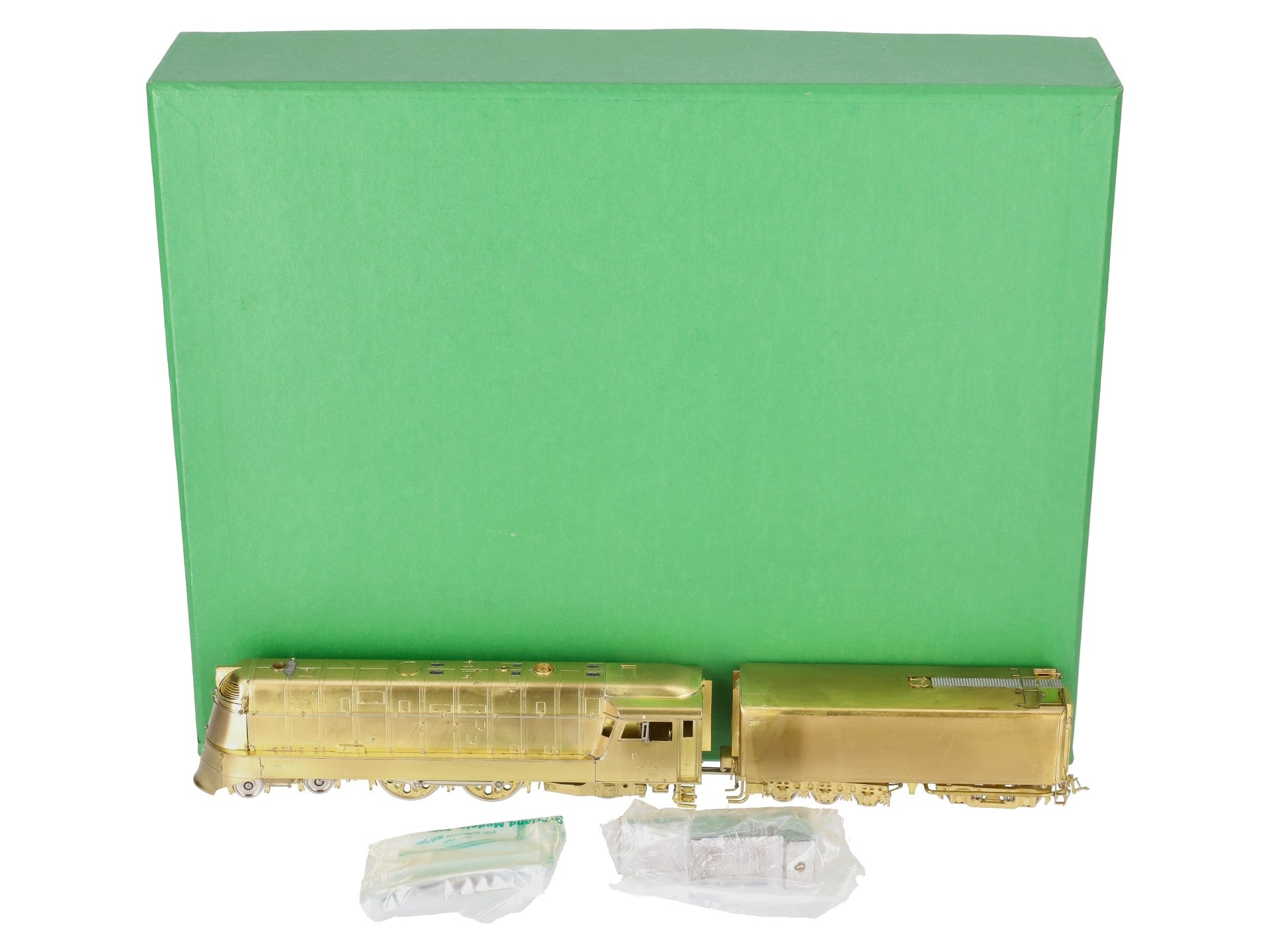 Overland 1462 HO BRASS Milwaukee Rd. 4-4-2 Steam Locomotive & Tender -Unpainted EX/Box