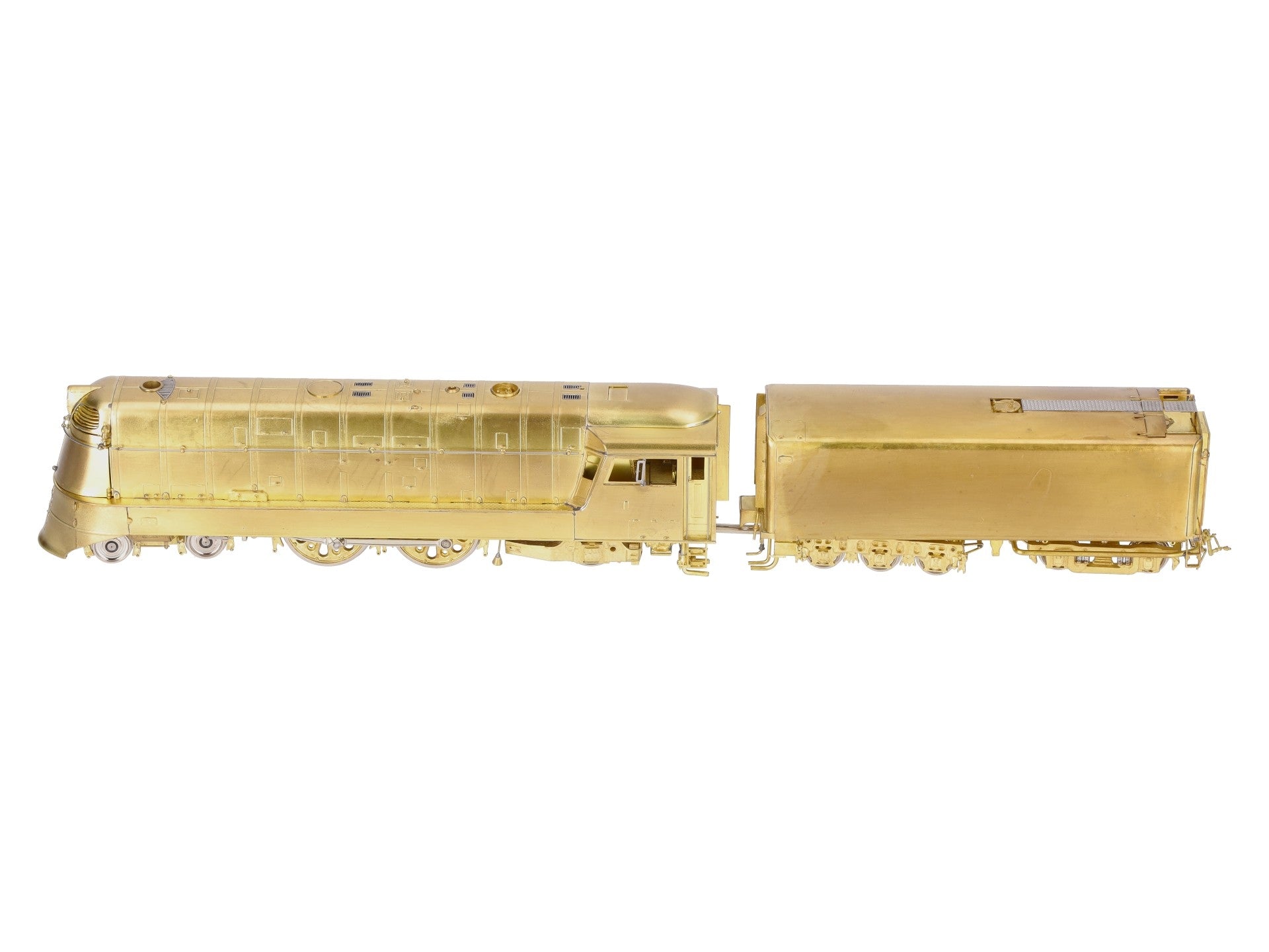 Overland 1462 HO BRASS Milwaukee Rd. 4-4-2 Steam Locomotive & Tender -Unpainted EX/Box