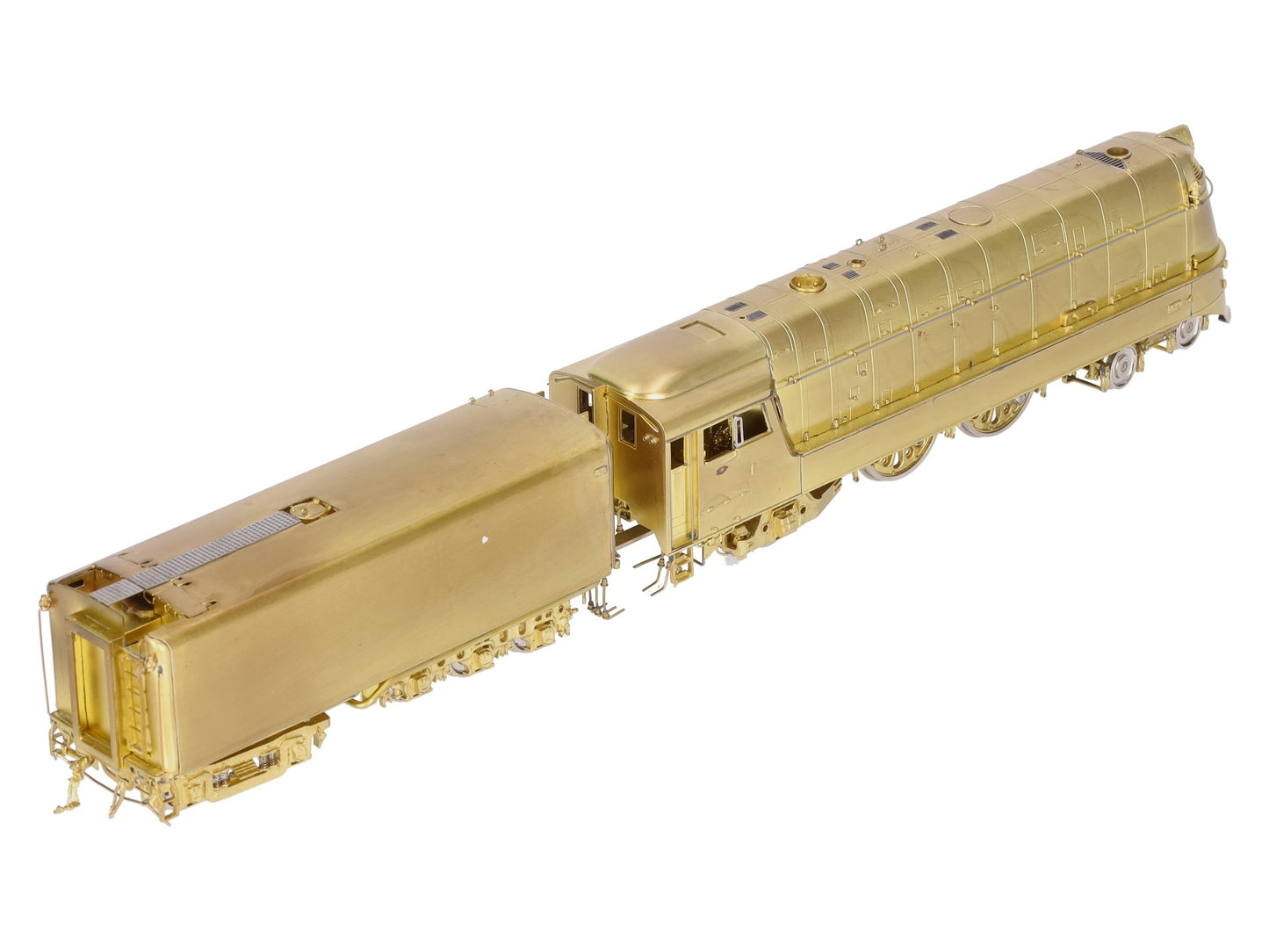 Overland 1462 HO BRASS Milwaukee Rd. 4-4-2 Steam Locomotive & Tender -Unpainted EX/Box