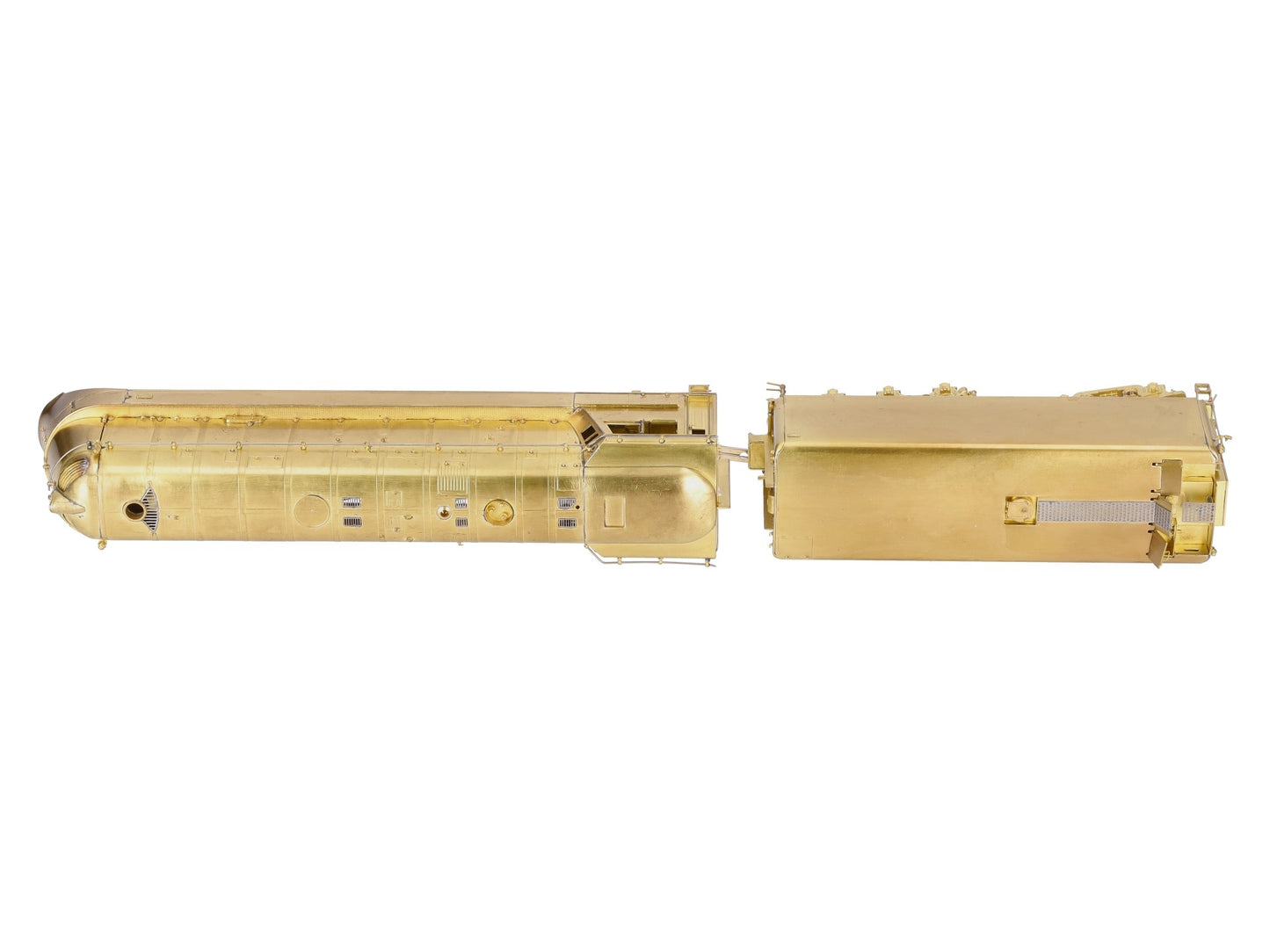 Overland 1463 HO BRASS Milwaukee 'A' 4-4-2 Steam Locomotive & Tender- Unpainted EX/Box