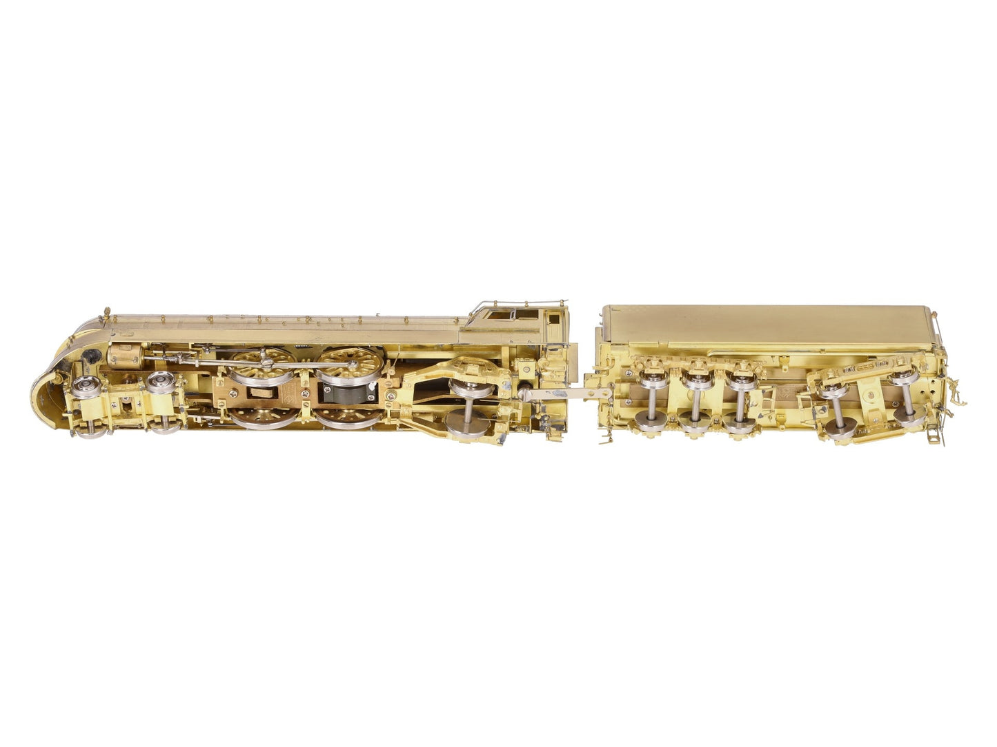 Overland 1463 HO BRASS Milwaukee 'A' 4-4-2 Steam Locomotive & Tender- Unpainted EX/Box