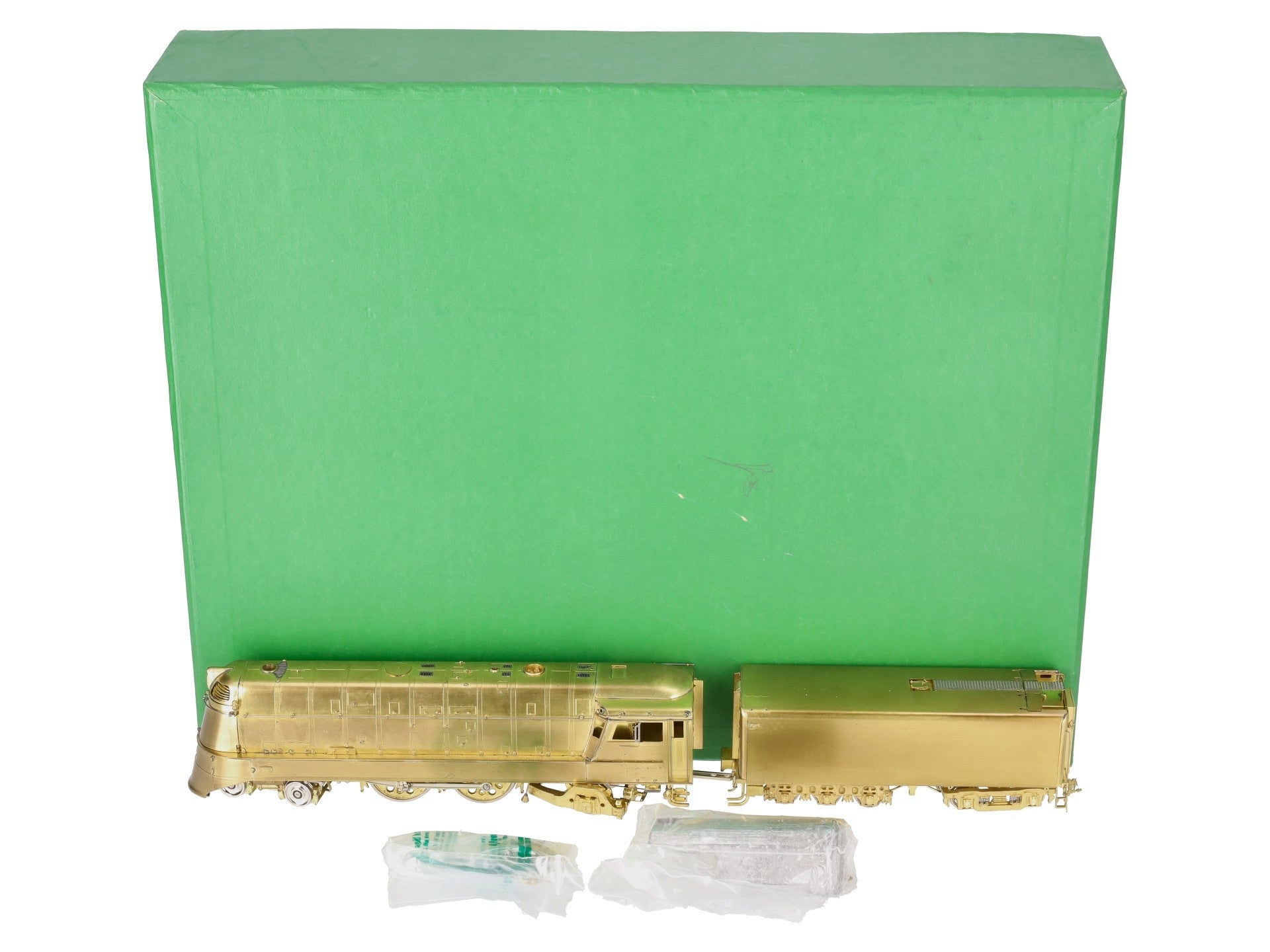 Overland 1463 HO BRASS Milwaukee 'A' 4-4-2 Steam Locomotive & Tender- Unpainted EX/Box