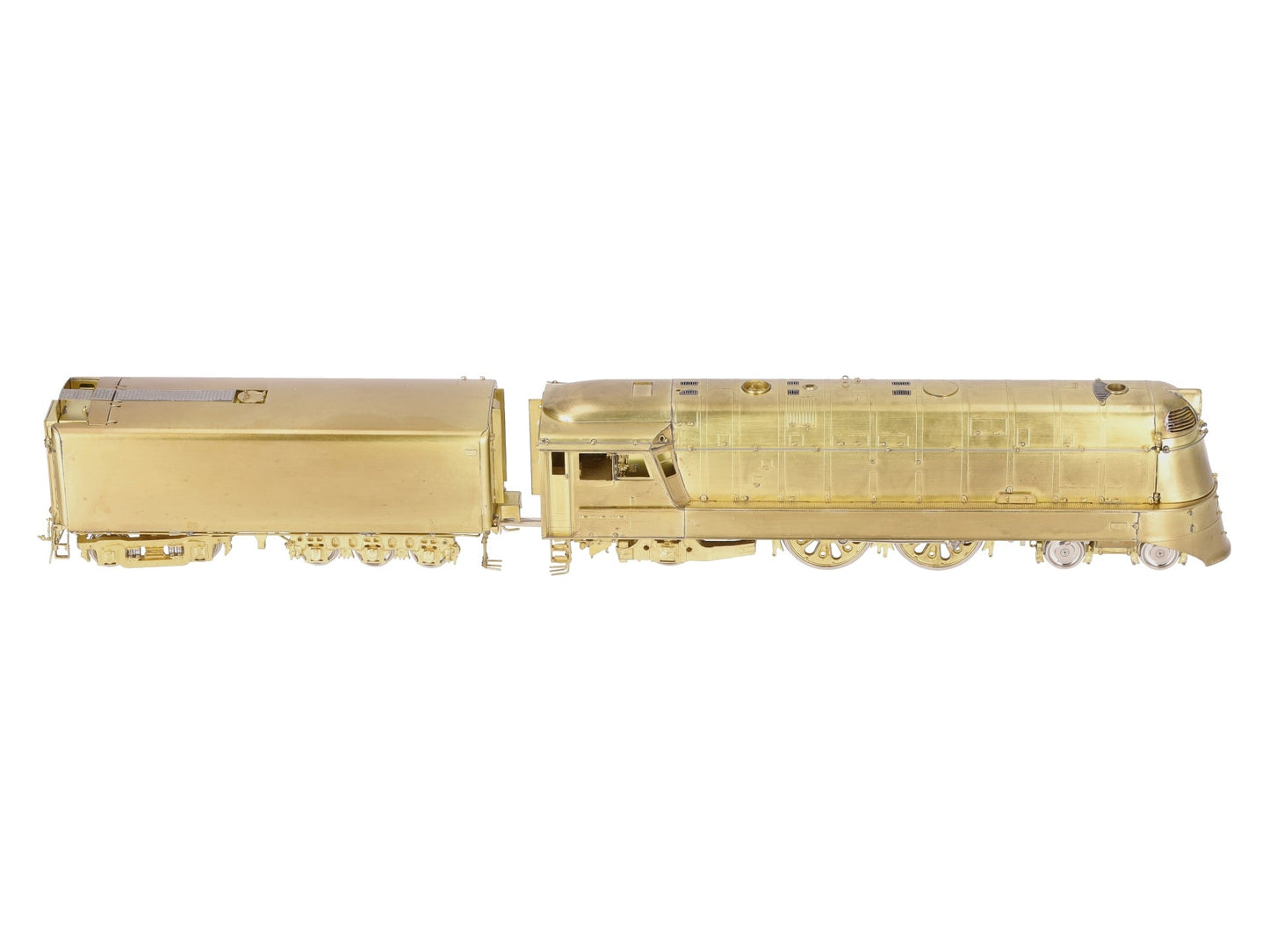Overland 1463 HO BRASS Milwaukee 'A' 4-4-2 Steam Locomotive & Tender- Unpainted EX/Box