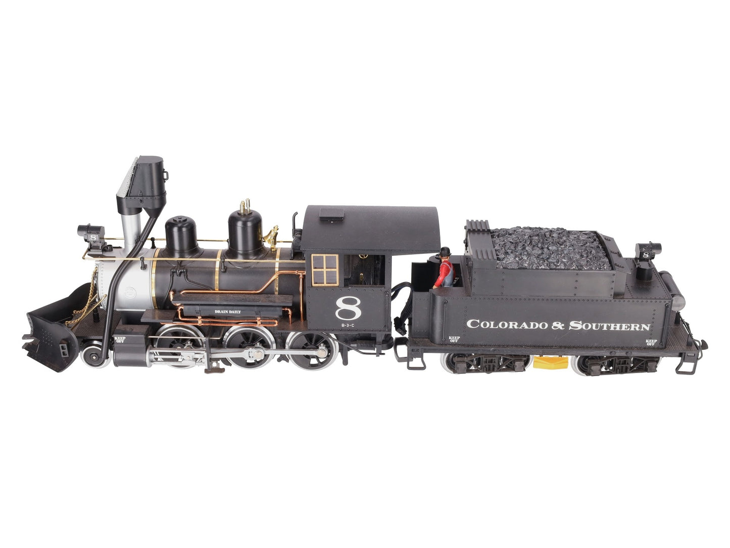 LGB 23192 G Scale Colorado & Southern Steam Locomotive and Tender #8 EX/Box