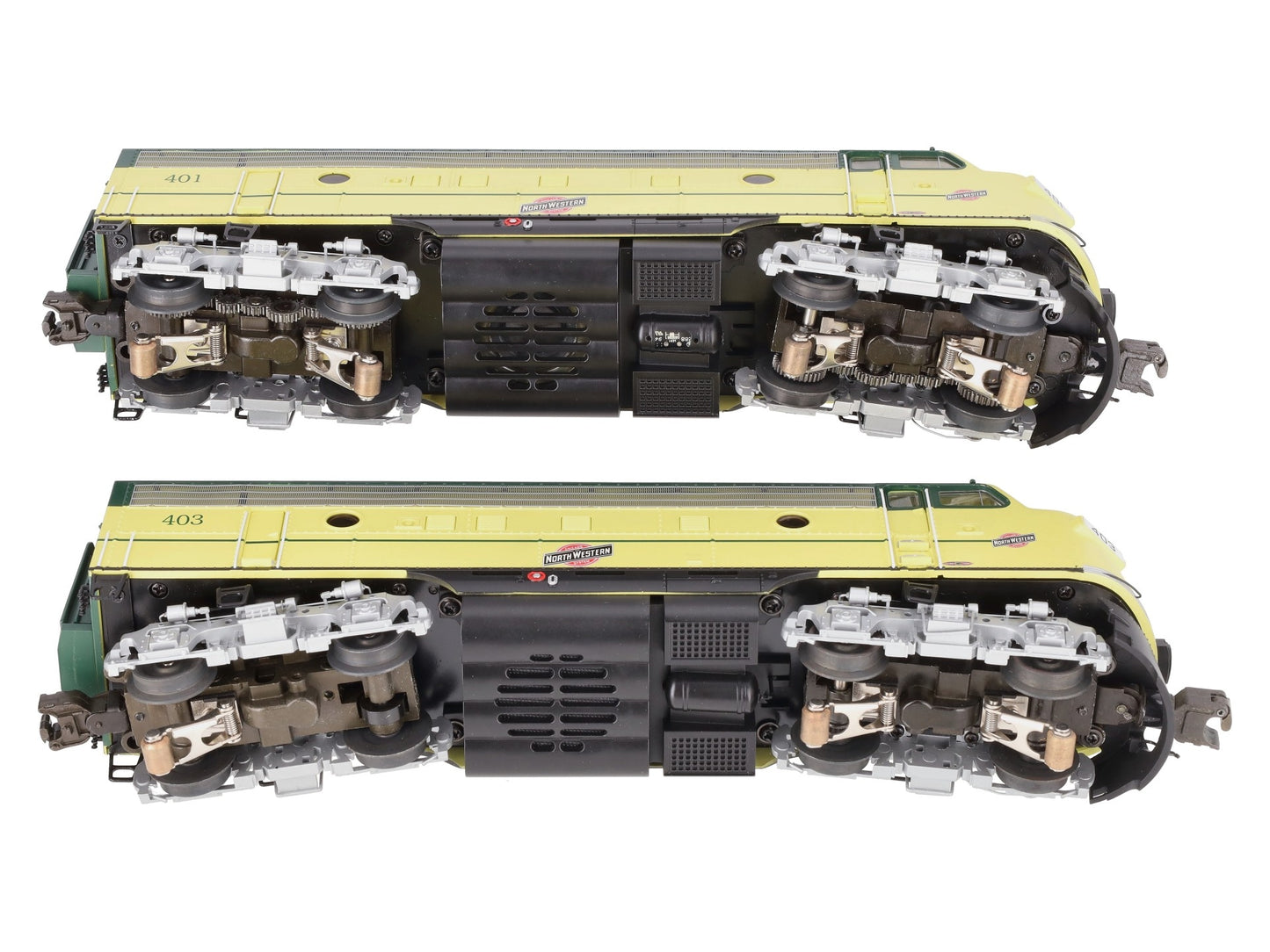 Lionel 6-38754 O C&NW Legacy F-7 AA Diesel Locomotive Set #401/#403 LN/Box