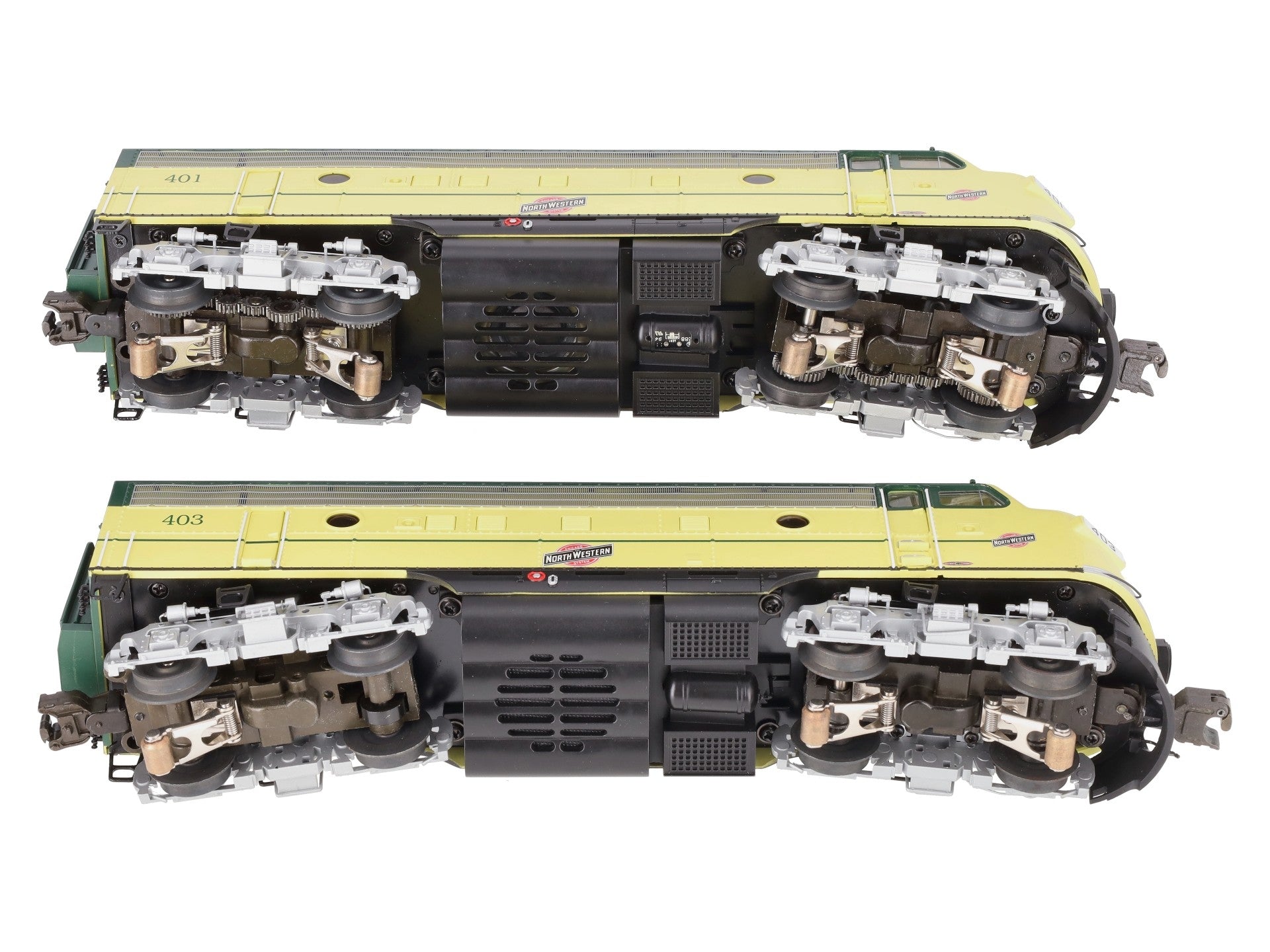 Lionel 6-38754 O C&NW Legacy F-7 AA Diesel Locomotive Set #401/#403 LN/Box