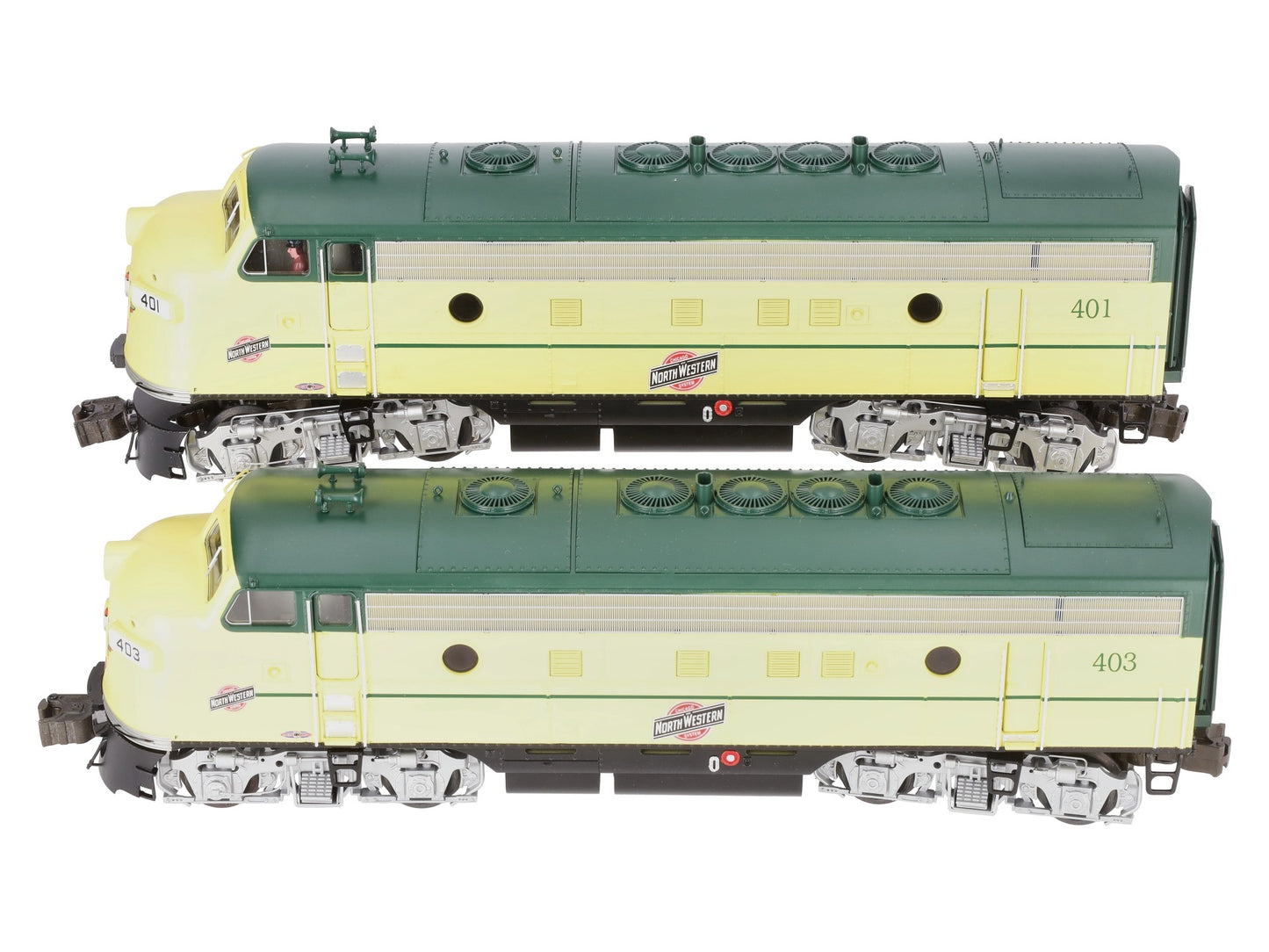 Lionel 6-38754 O C&NW Legacy F-7 AA Diesel Locomotive Set #401/#403 LN/Box