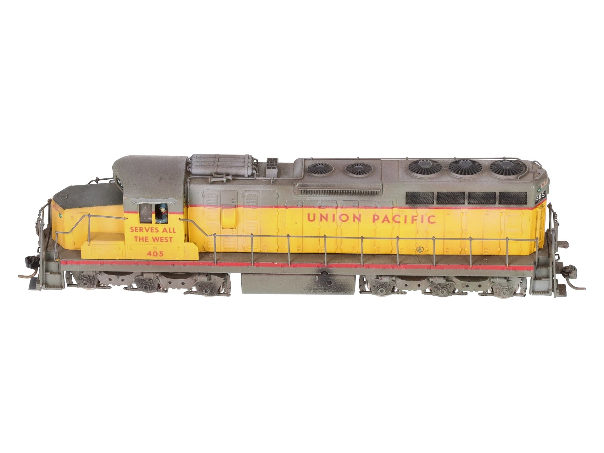 Tenshodo HO Scale BRASS Custom Painted Union Pacific Diesel Locomotive #405 EX