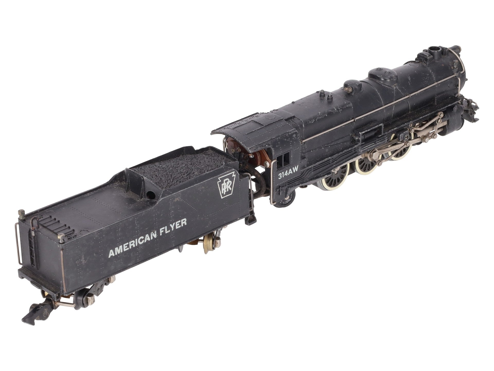 American Flyer 314AW Vintage S Steam Locomotive & Tender VG