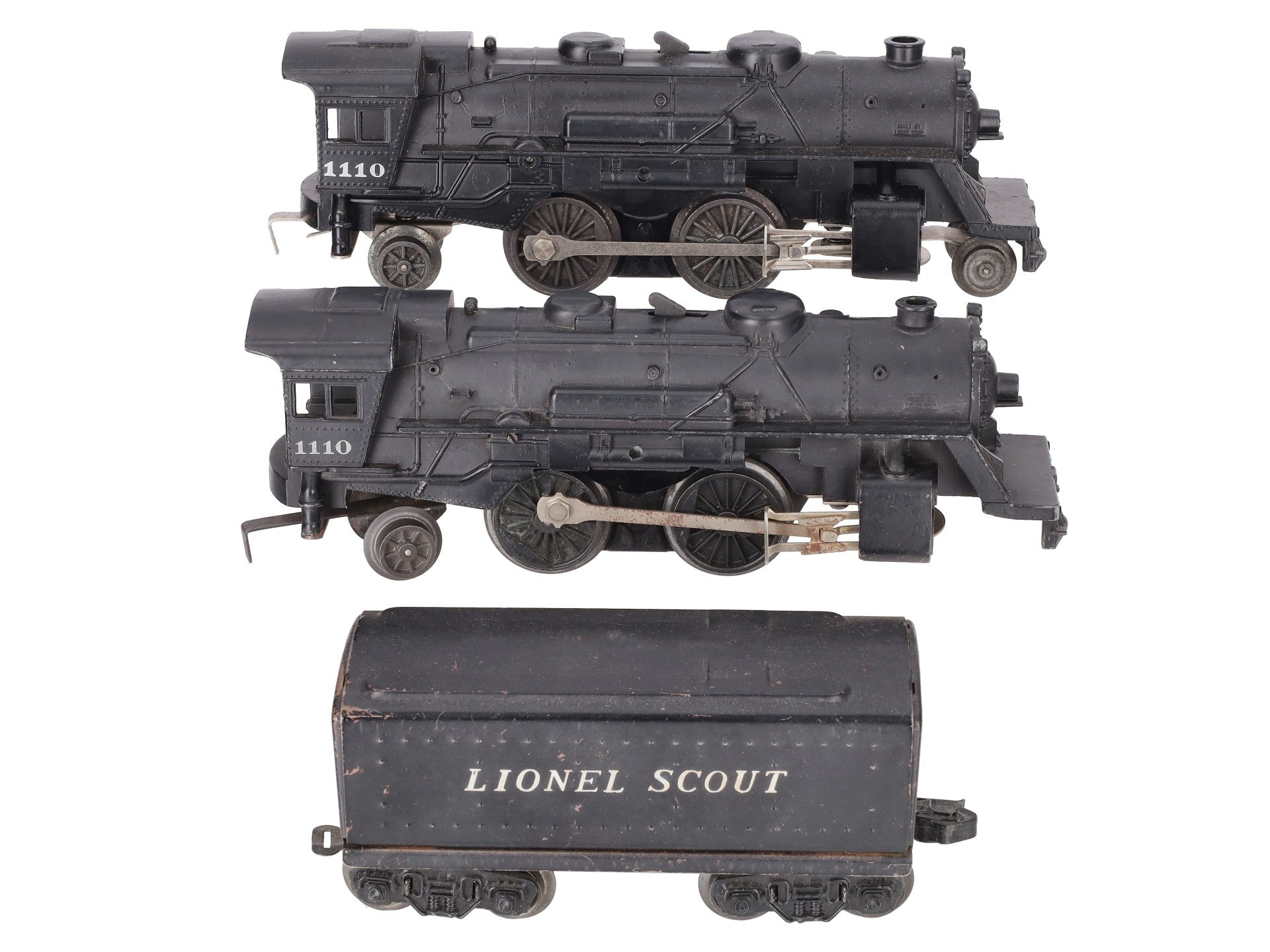 Lionel Vintage O Postwar Steam Locomotives & Tender # 1110, 1110 & 1001T [3] VG
