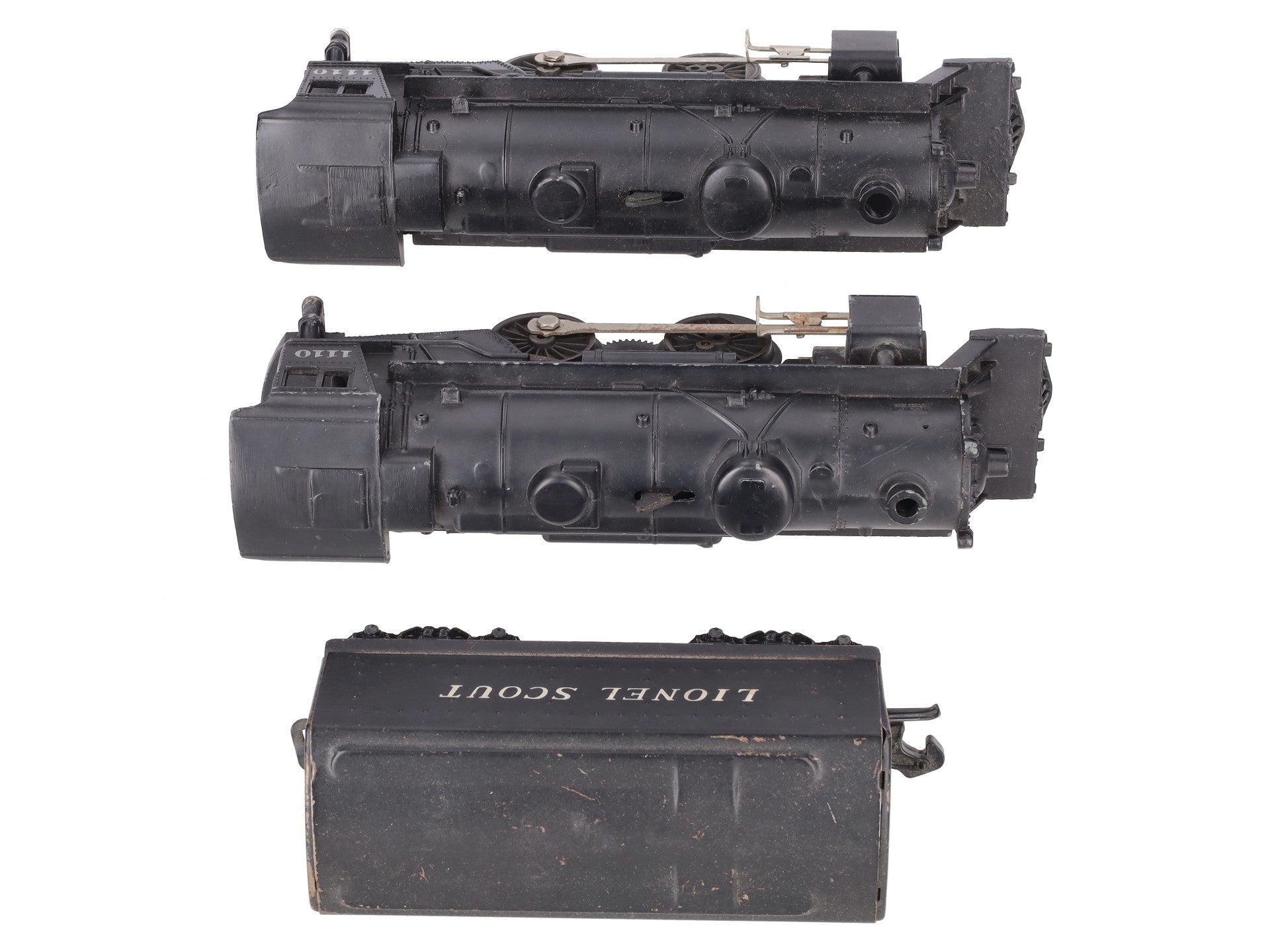 Lionel Vintage O Postwar Steam Locomotives & Tender # 1110, 1110 & 1001T [3] VG
