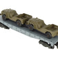 American Flyer 24557 Vintage S Gauge US Navy Flat Car w/2 Jeeps VG