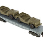 American Flyer 24557 Vintage S Gauge US Navy Flat Car w/2 Jeeps VG