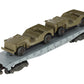 American Flyer 24557 Vintage S Gauge US Navy Flat Car w/2 Jeeps VG