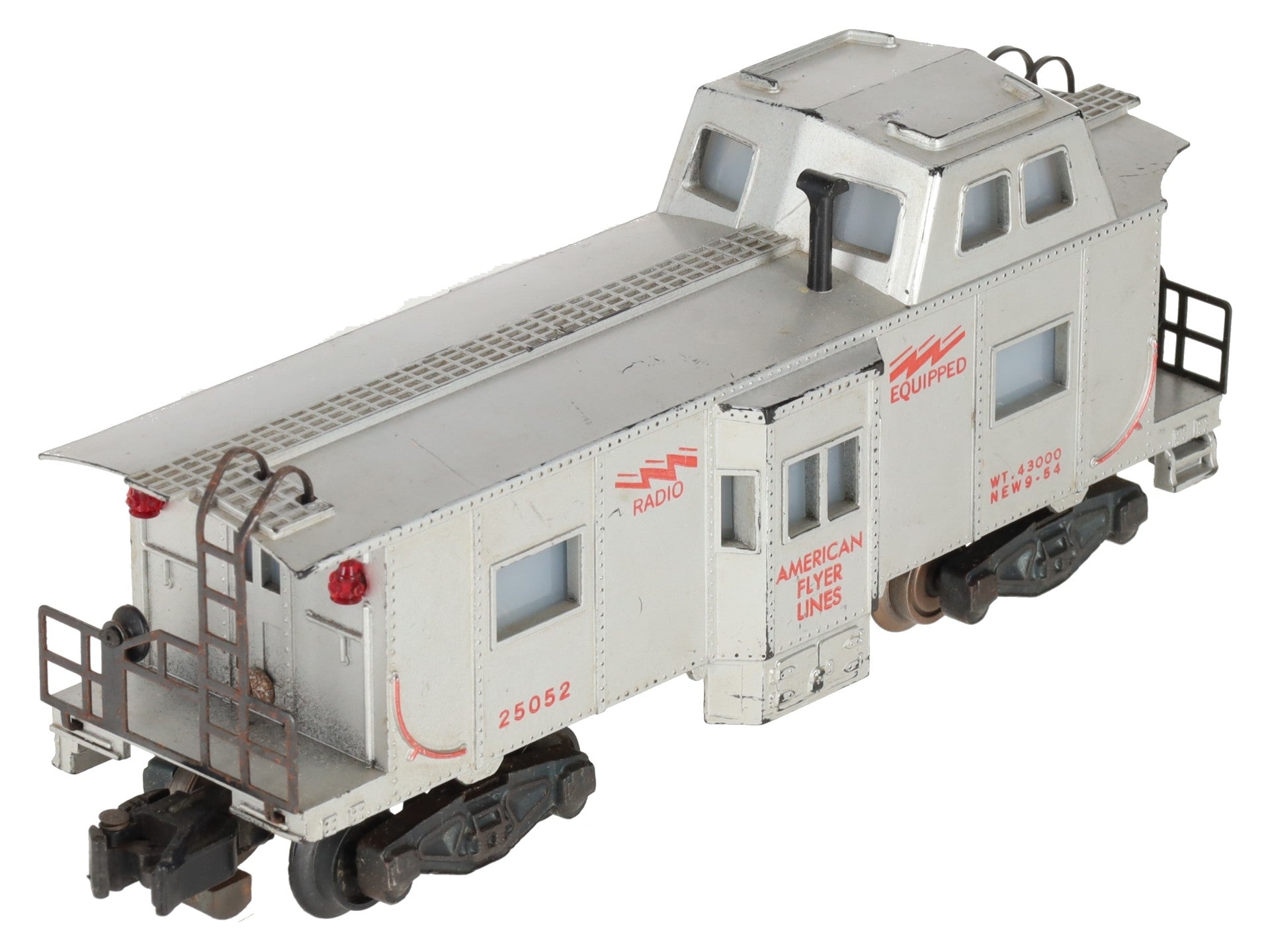American Flyer 25052 S Vintage Operating Action Bay Window Caboose VG
