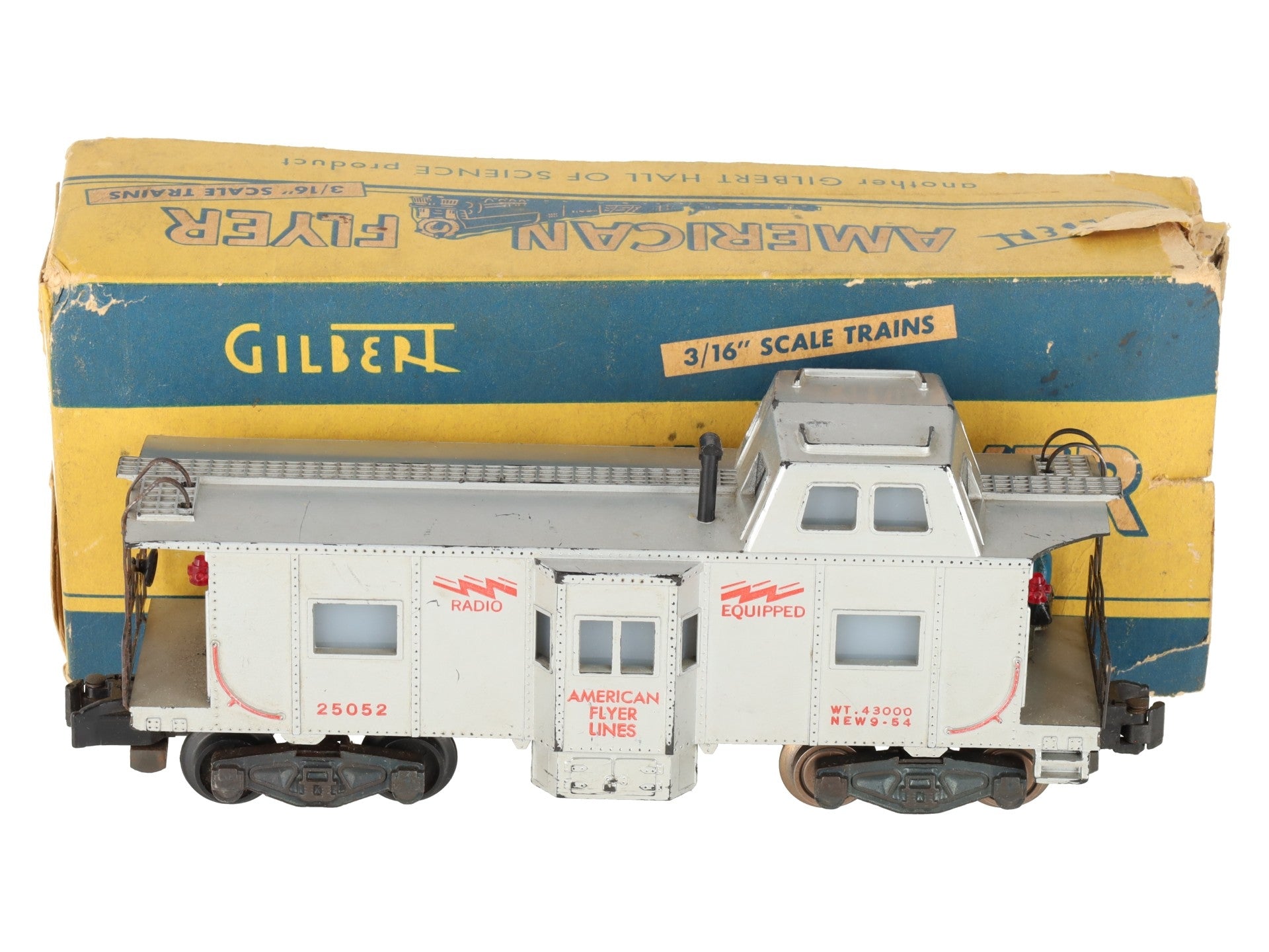 American Flyer 25052 S Vintage Operating Action Bay Window Caboose VG