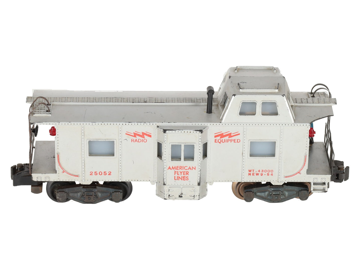 American Flyer 25052 S Vintage Operating Action Bay Window Caboose VG