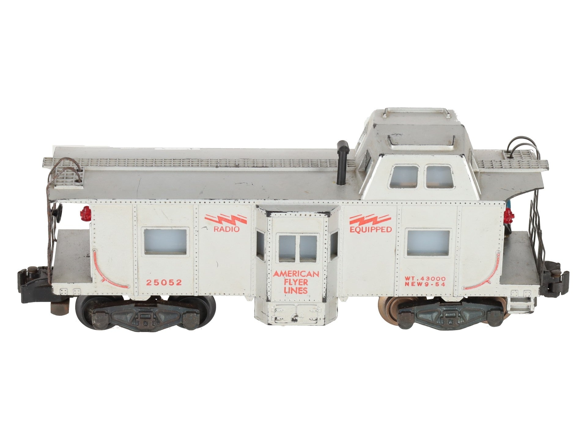 American Flyer 25052 S Vintage Operating Action Bay Window Caboose VG