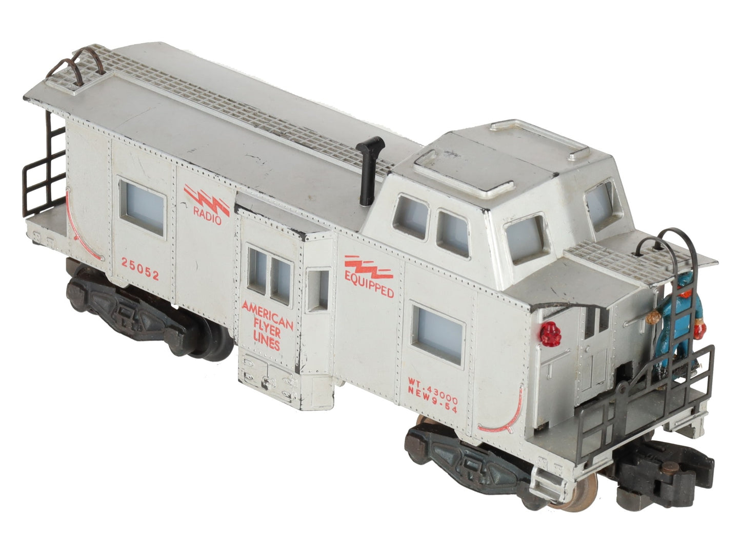 American Flyer 25052 S Vintage Operating Action Bay Window Caboose VG
