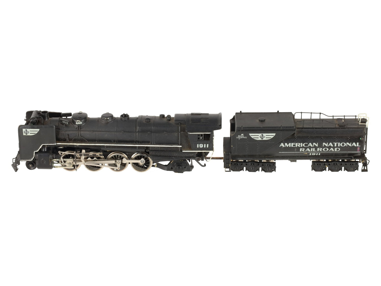 Tenshodo HO BRASS ANR 2-8-2 Steam Locomotive w/ Tender #1911 - Custom Painted