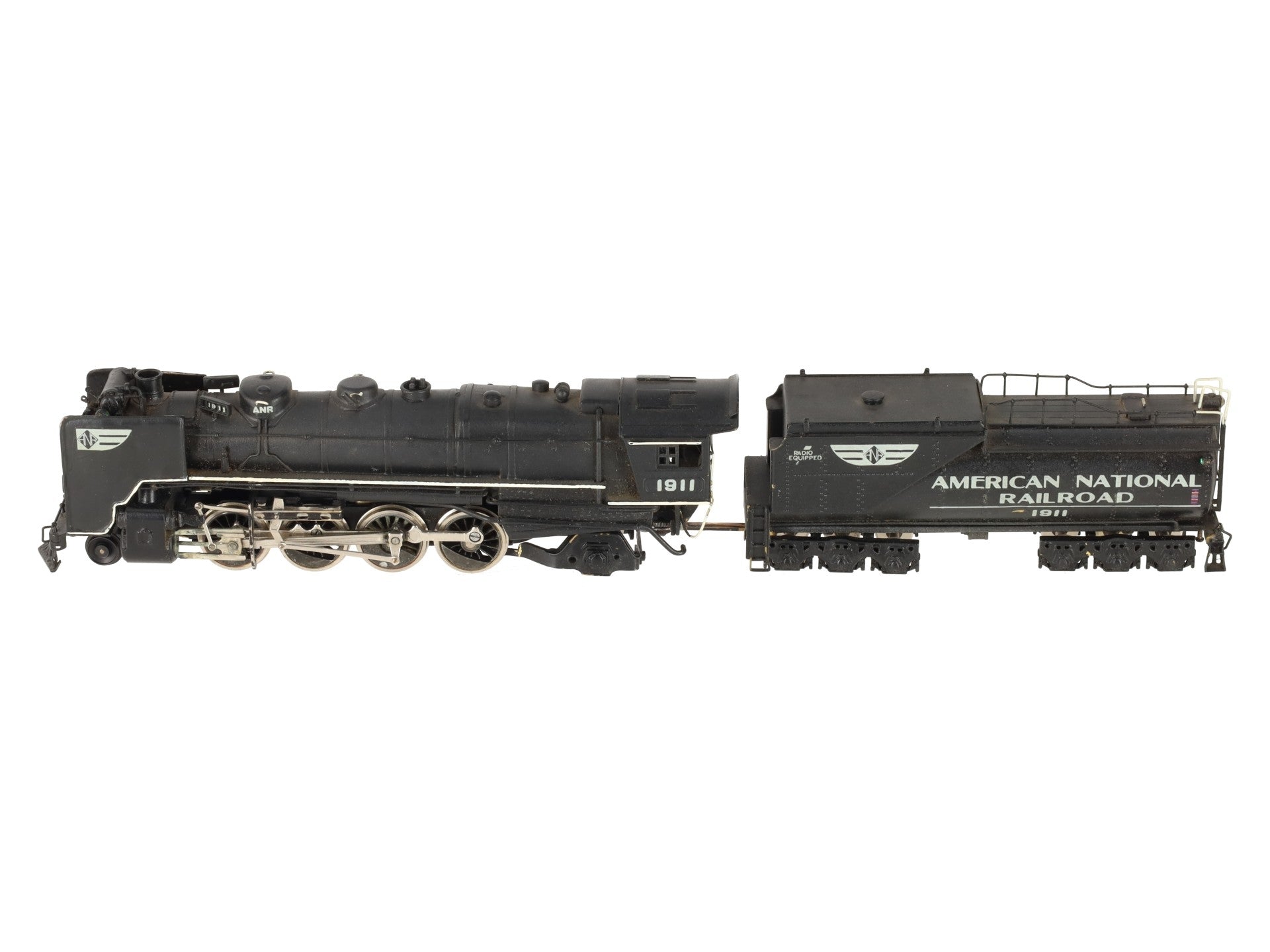 Tenshodo HO BRASS ANR 2-8-2 Steam Locomotive w/ Tender #1911 - Custom Painted