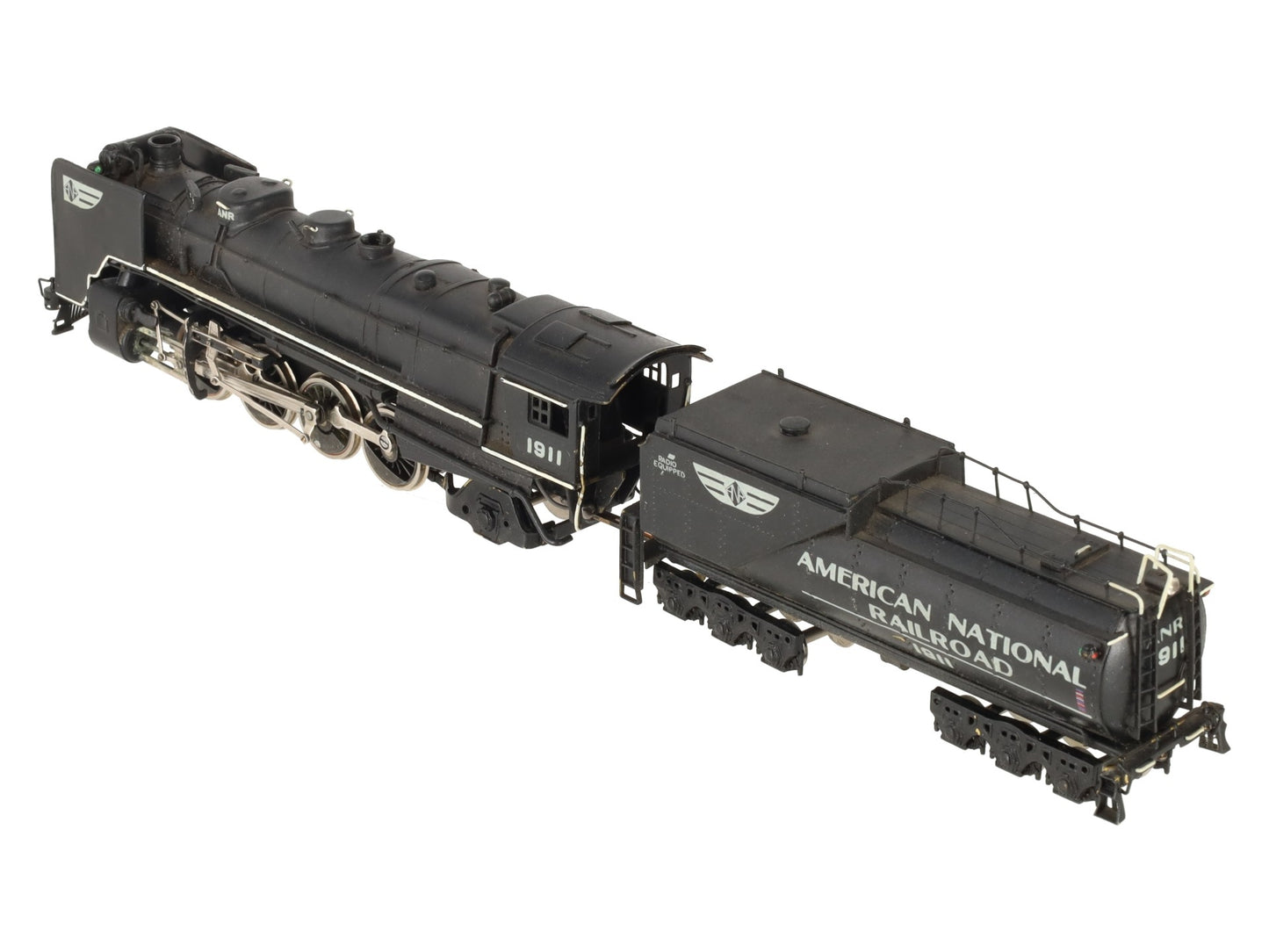 Tenshodo HO BRASS ANR 2-8-2 Steam Locomotive w/ Tender #1911 - Custom Painted