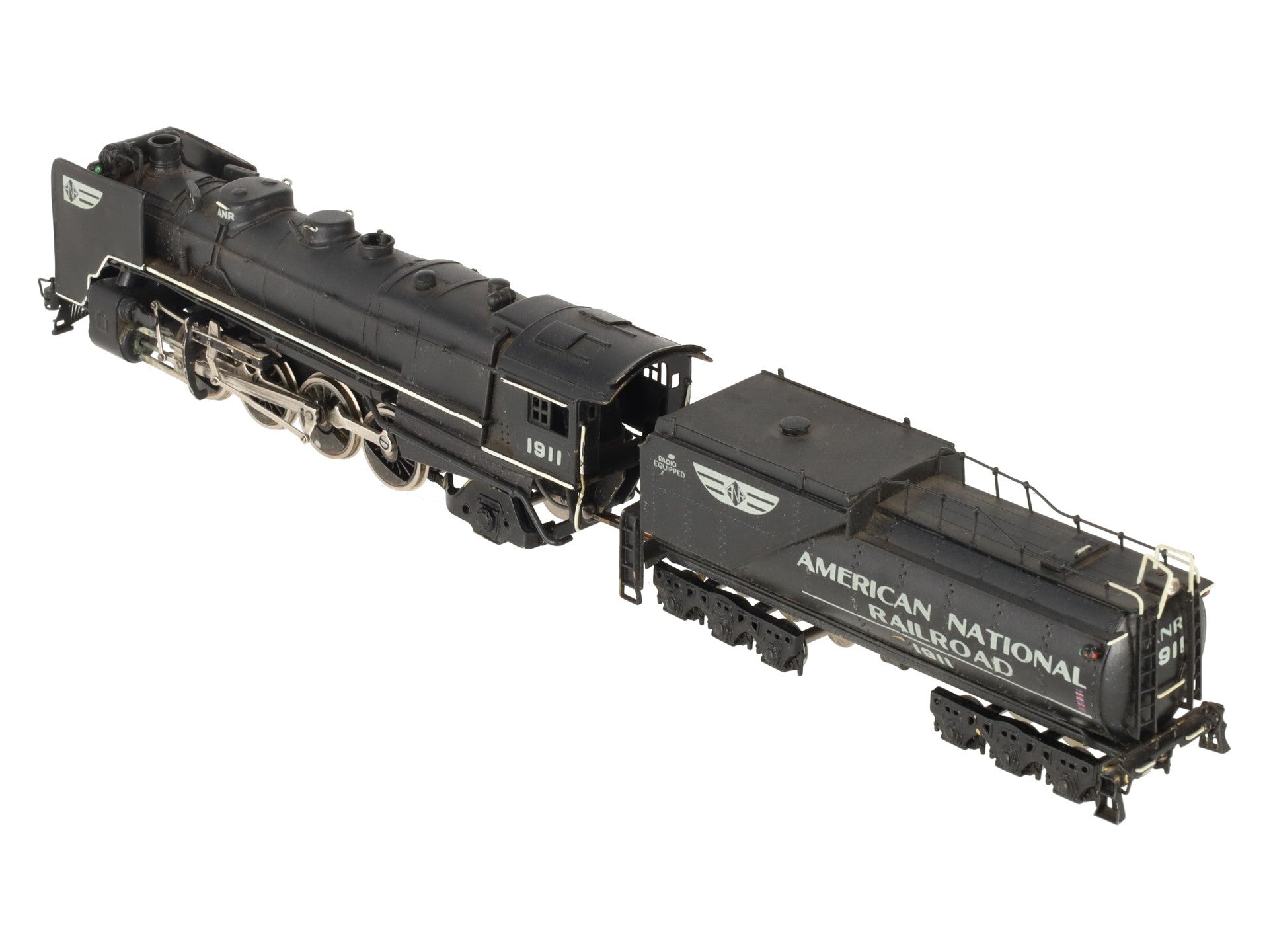 Tenshodo HO BRASS ANR 2-8-2 Steam Locomotive w/ Tender #1911 - Custom Painted