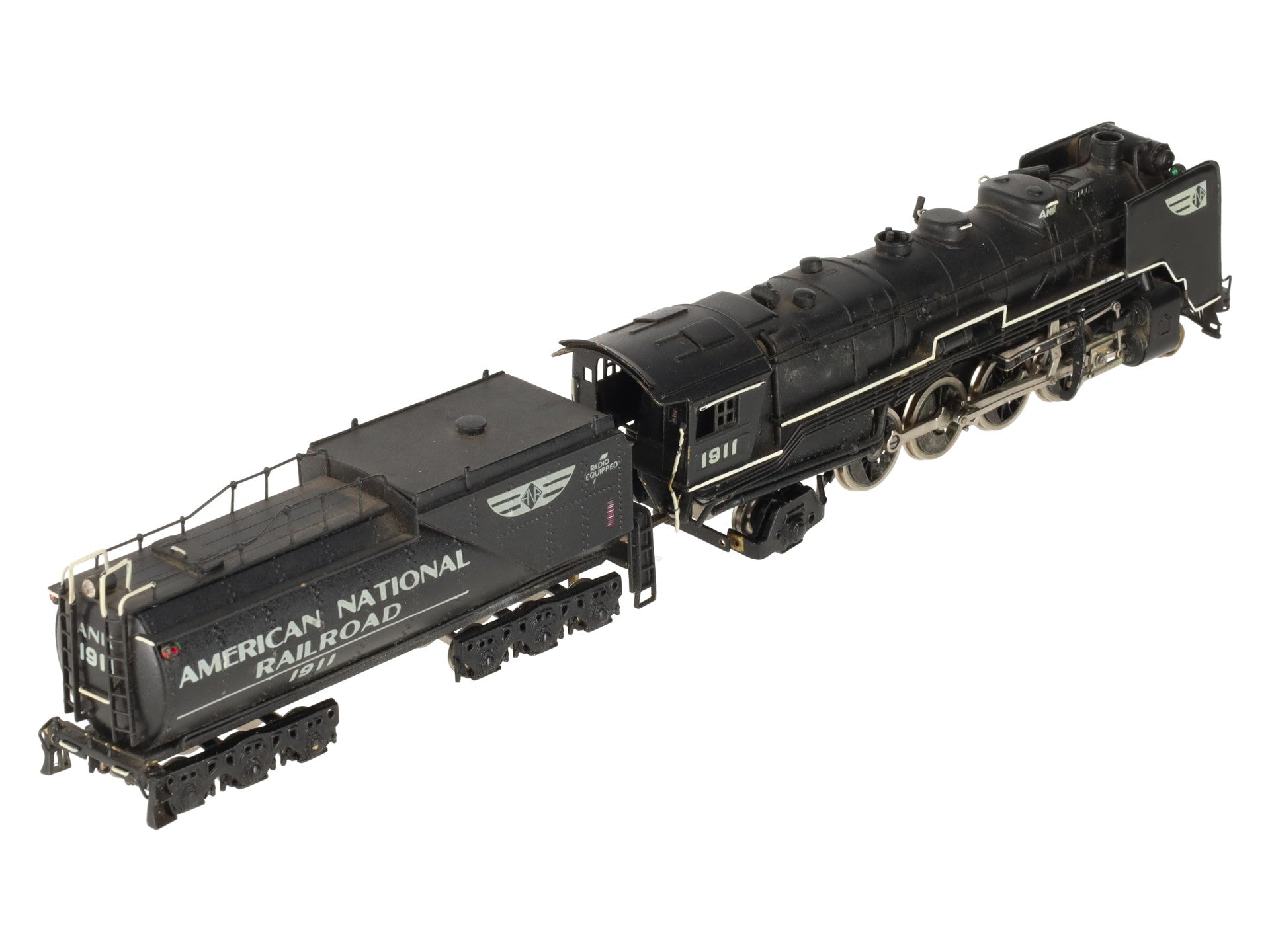 Tenshodo HO BRASS ANR 2-8-2 Steam Locomotive w/ Tender #1911 - Custom Painted