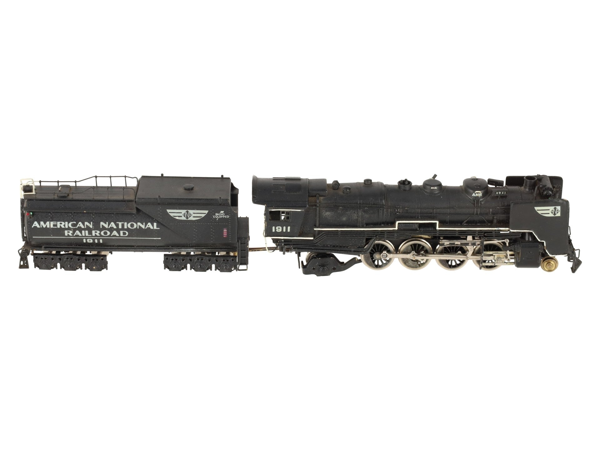 Tenshodo HO BRASS ANR 2-8-2 Steam Locomotive w/ Tender #1911 - Custom Painted