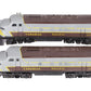 Lionel 2373 Vintage O Canadian Pacific F3 AA Diesel Locomotives w/Modern Shells VG