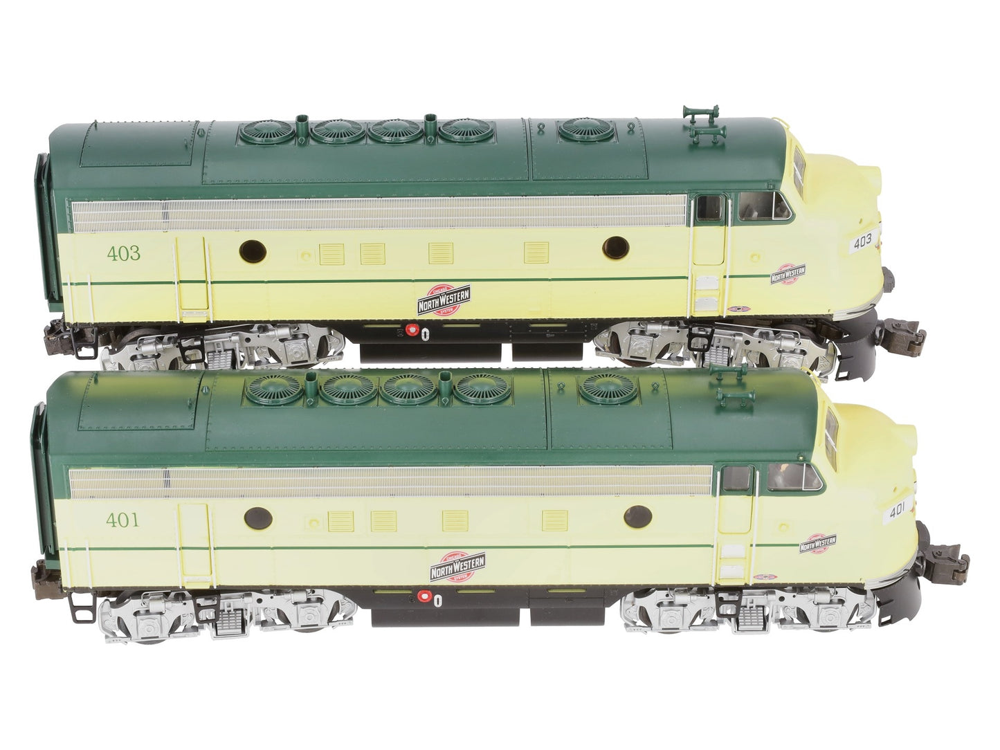 Lionel 6-38754 O C&NW Legacy F-7 AA Diesel Locomotive Set #401/#403 LN/Box