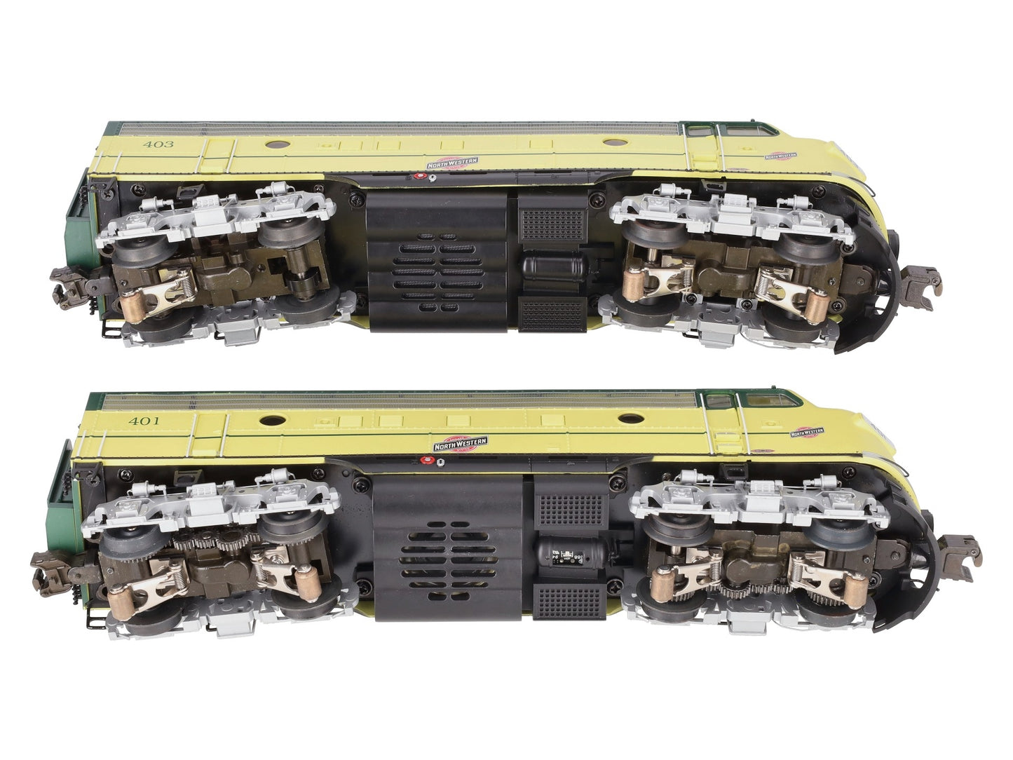 Lionel 6-38754 O C&NW Legacy F-7 AA Diesel Locomotive Set #401/#403 LN/Box