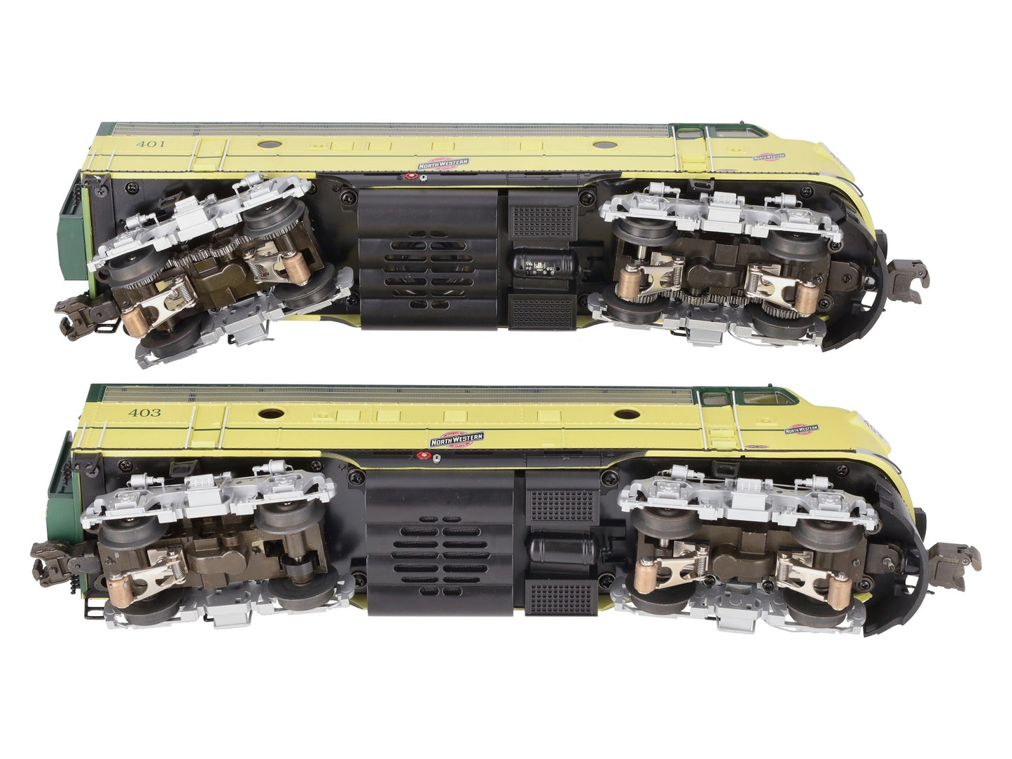 Lionel 6-38754 O C&NW Legacy F-7 AA Diesel Locomotive Set #401/#403 LN/Box