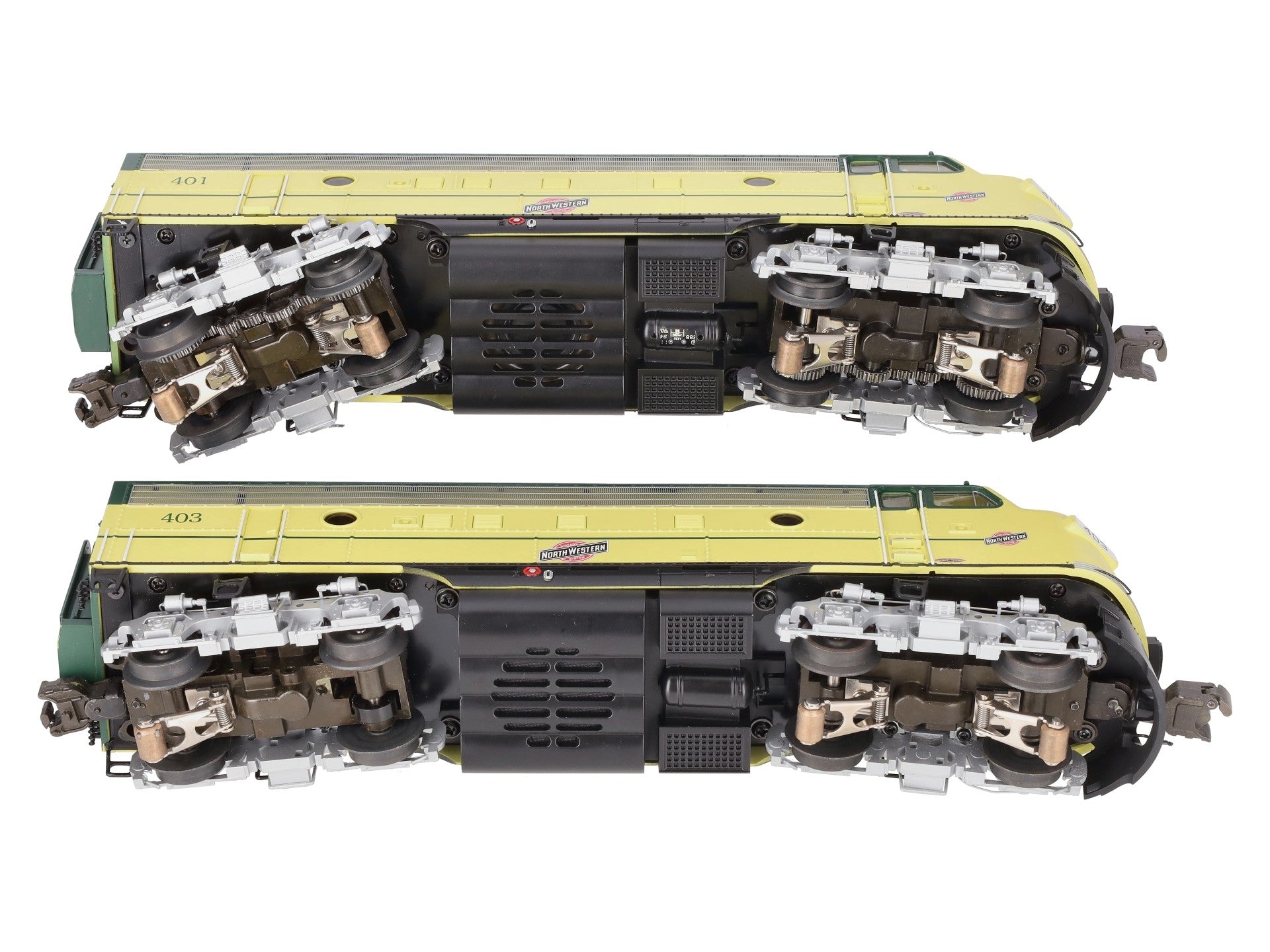 Lionel 6-38754 O C&NW Legacy F-7 AA Diesel Locomotive Set #401/#403 LN/Box