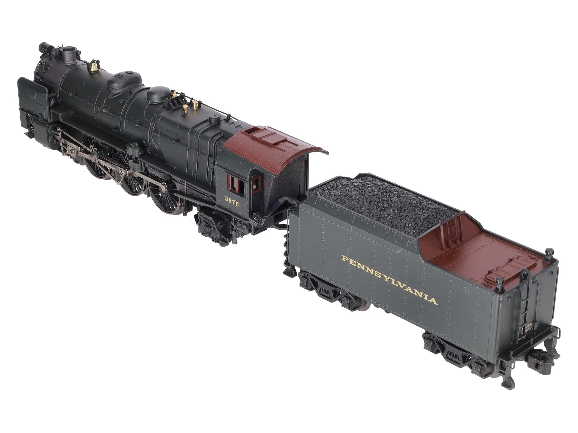 K-Line K3380-3876CC O Gauge PRR K4s Steam Locomotive & Tender #3876 w/TMCC VG/Box